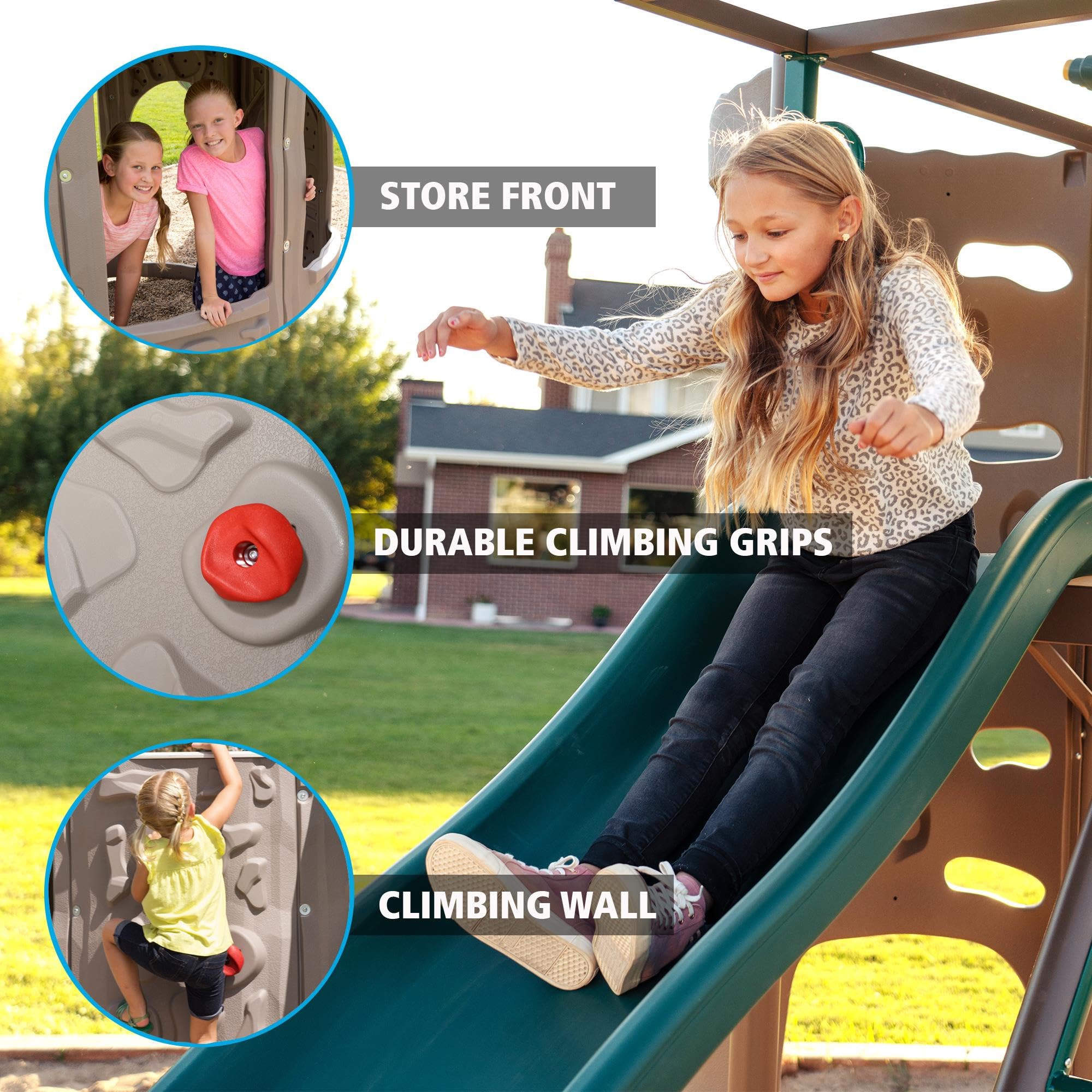 Adventure Tower Lifetime Deluxe Swing Set Playset