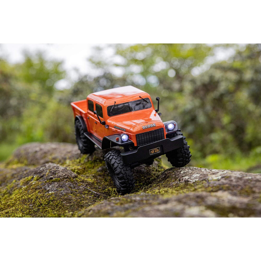 Axial RC Truck SCX24 4 Door Dodge Power Wagon Orange1/24 4 Wheel Drive-RTR (Included Everything Needed to Run) AXI00007T1
