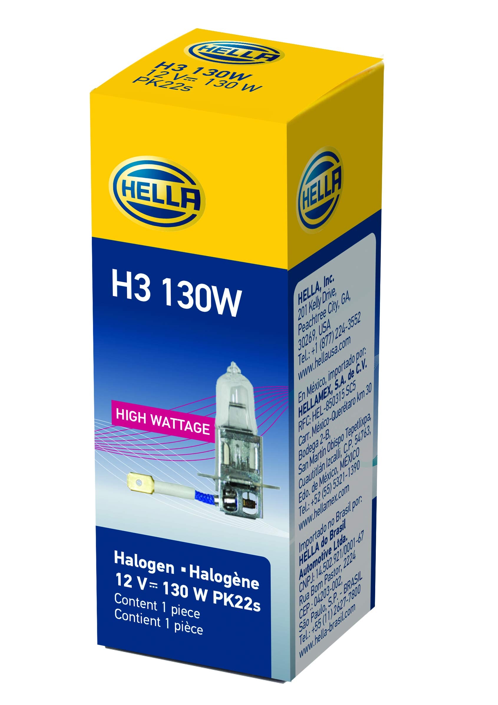HELLA 130W H3 High Wattage Bulb, 12V
