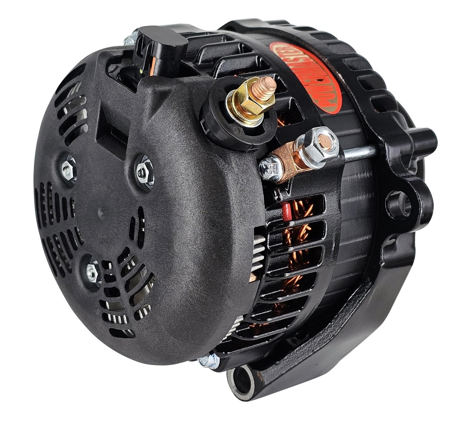 Alt Powermaster GM Denso Black 245A 3" 6 grv Under Drive Pulley 1-Wire HPR