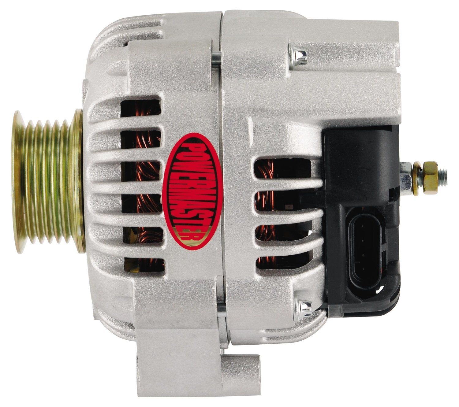 Alt GM Powermaster CS130D Natural 165A 6 grv Pulley Offset Left MTG PLFS VR