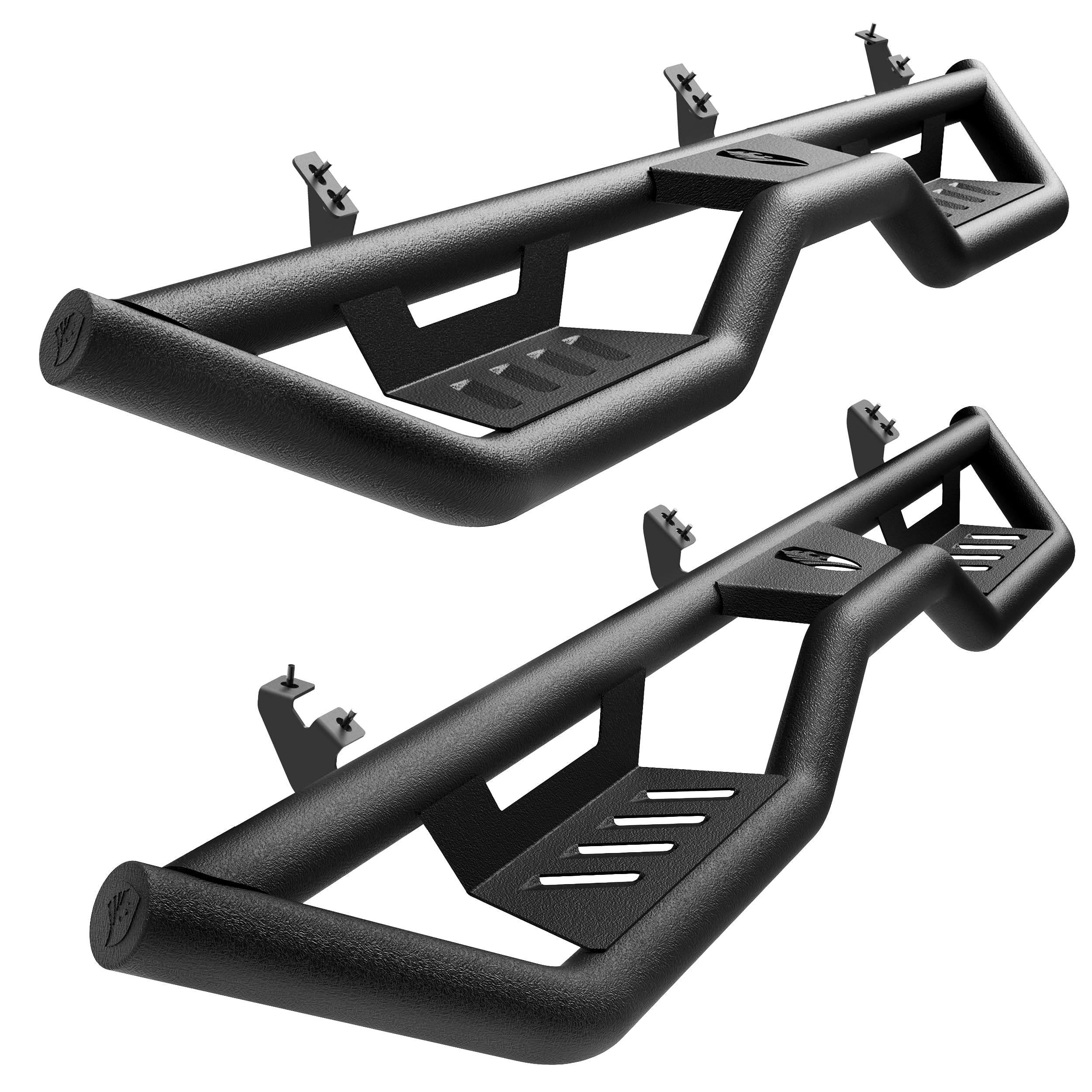 Tyger Auto Kobra Tyger Running Boards Compatible with 2024-2026 Toyota Tacoma (Fits Hybrid) | Double Cab | TG-KB2T25002 | Textured Black Drop Step Rail