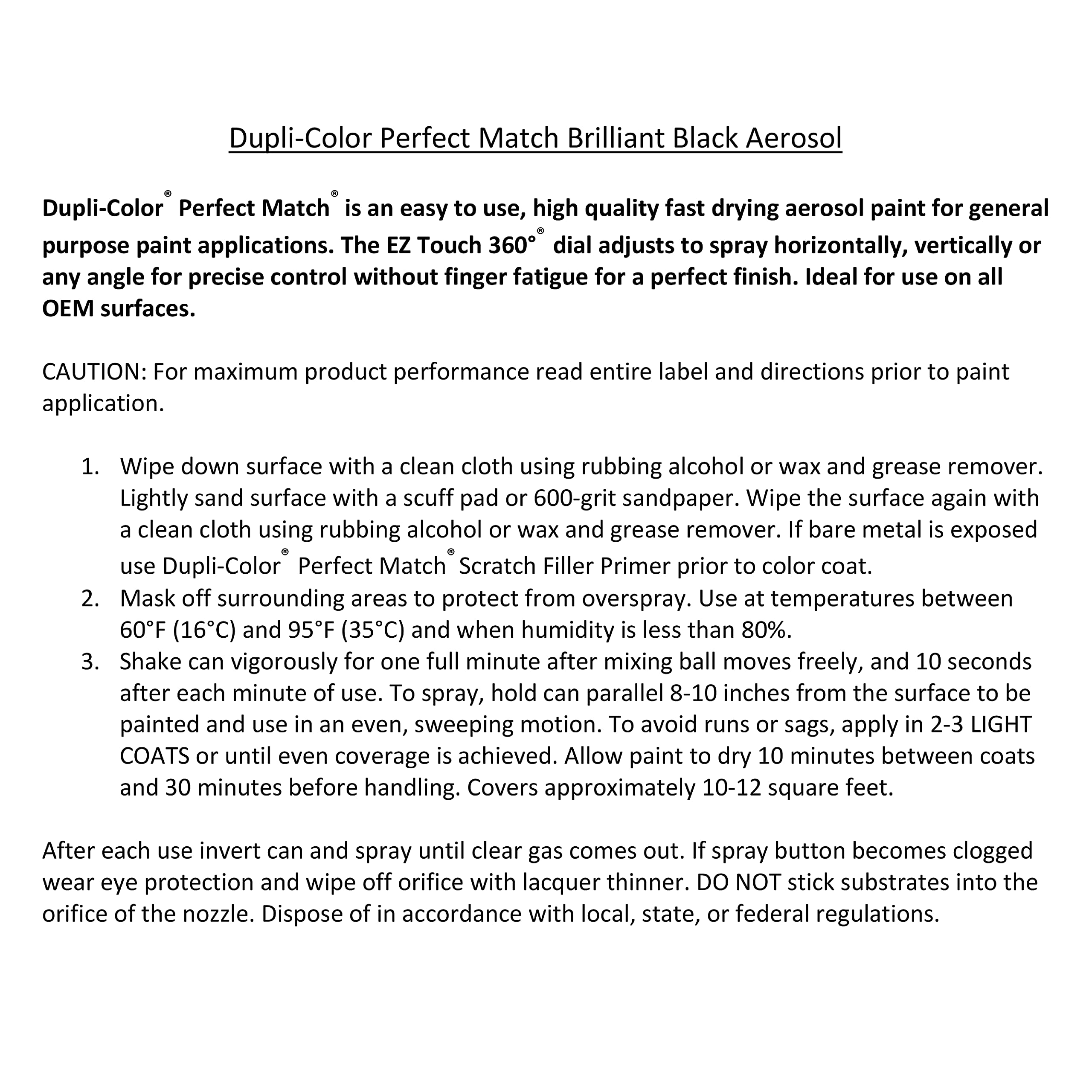 Single Dupli-Color EBMZ11090 Black Touch-Up Paint