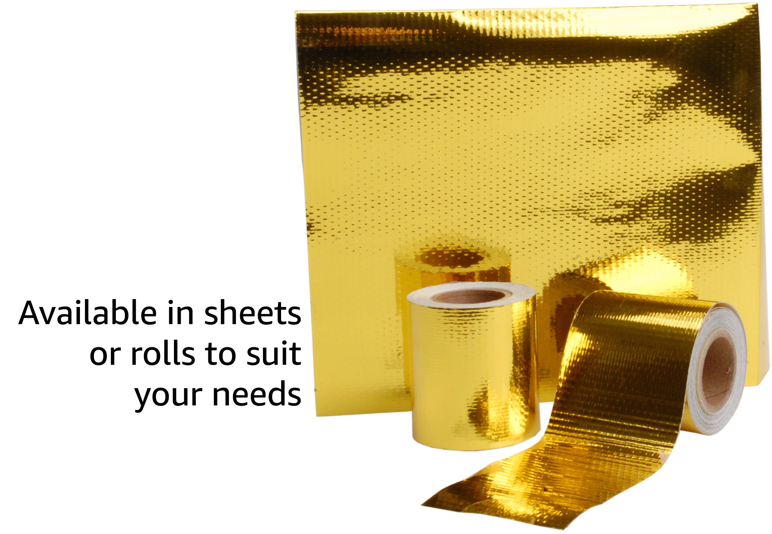 Reflect-A-Gold Design Engineering 10397, Inc. 2" x 30' High-Temperature Reflective Adhesive-Backed Insulation Tape/Wrap. Made in America.