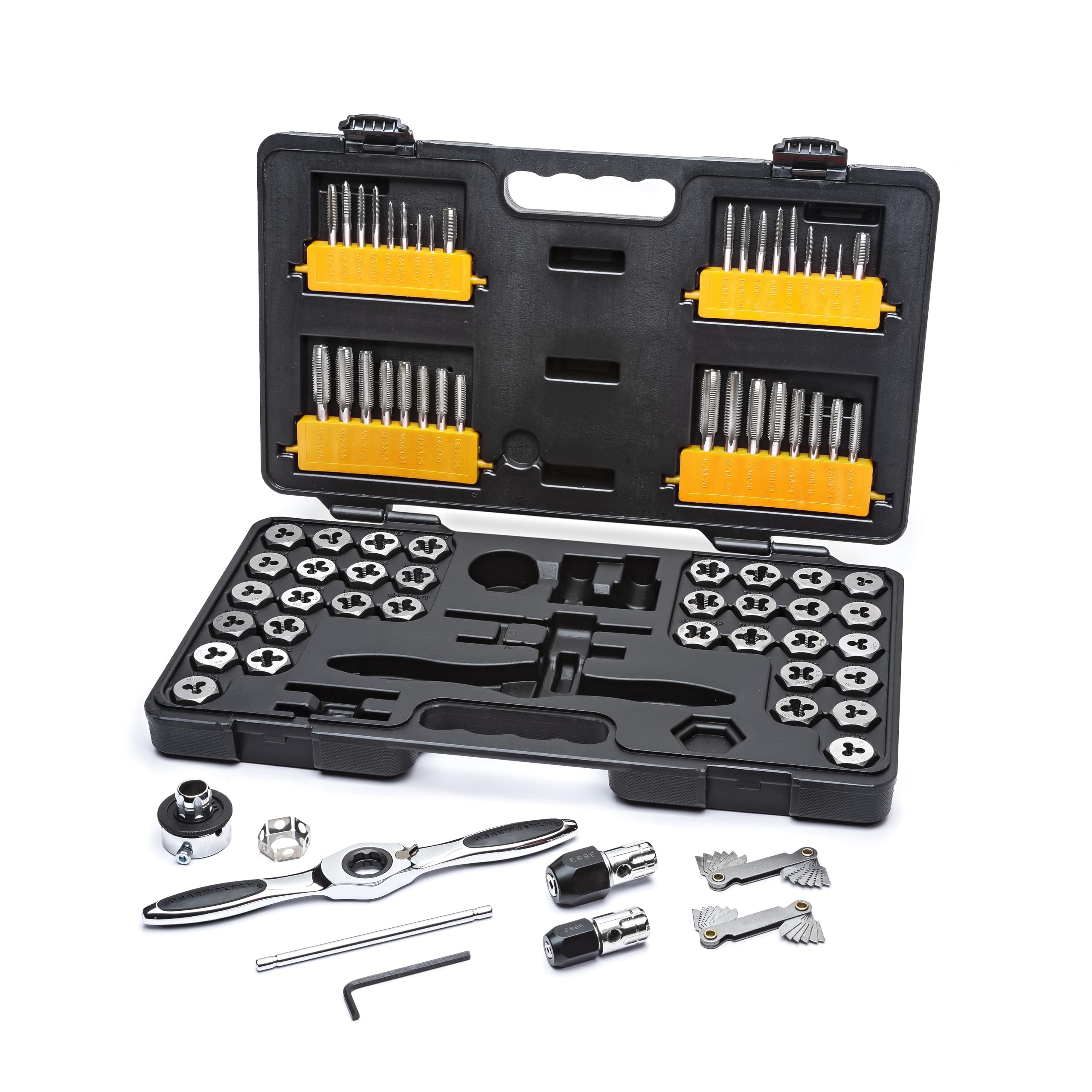 77 Piece GEARWRENCH SAE/Metric Ratcheting Tap and Die Set -3887