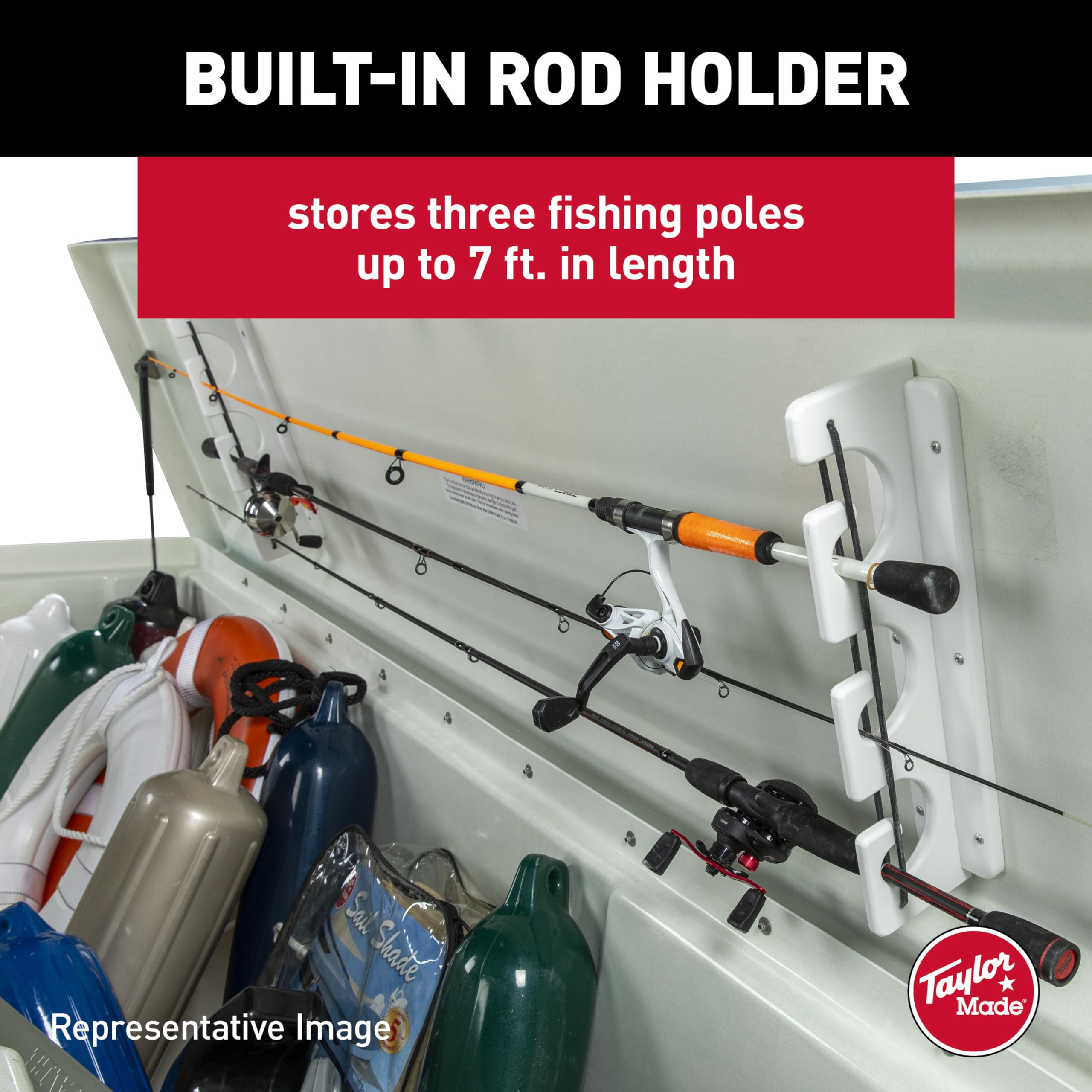 Stow 'N Go Fiberglass Fisherman's Dock Box TAYLOR MADE PRODUCTS