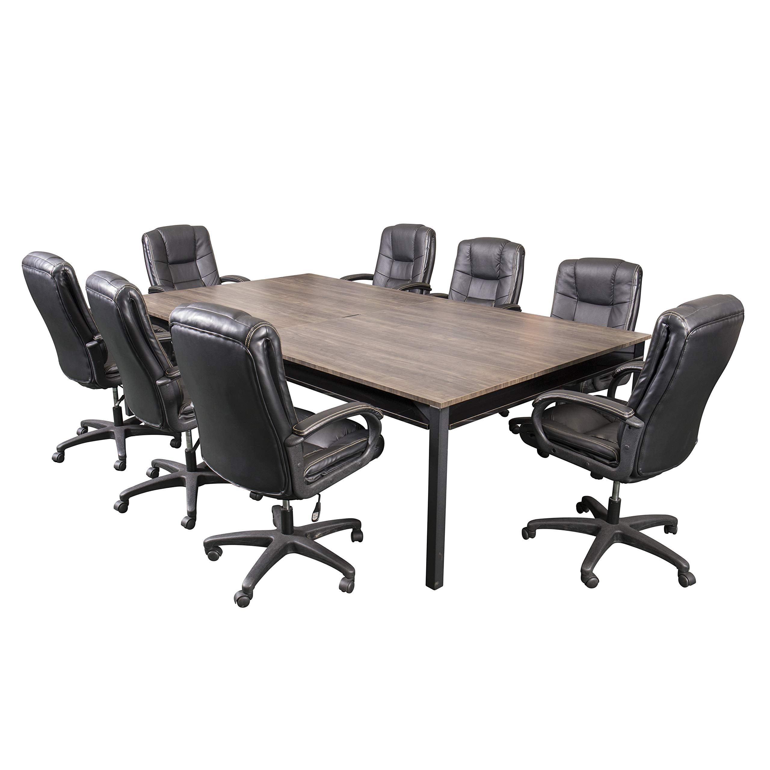 STIGA 3-in-1 Hybrid Dining, Conference and Tennis Table Tennis Table – Black Base with Walnut Finished Top