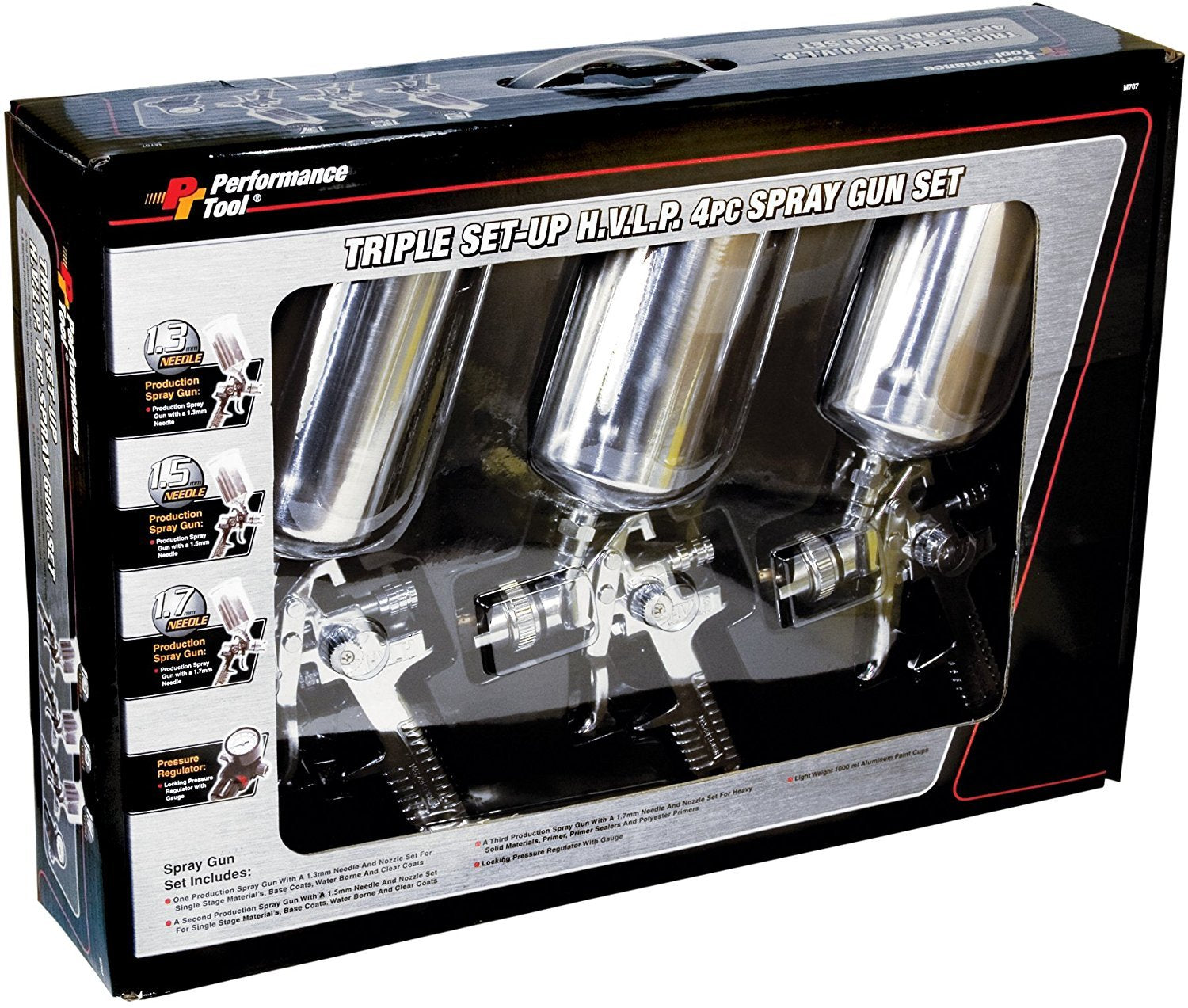M707 Performance Tool Production Spray Gun Set, 3-Piece