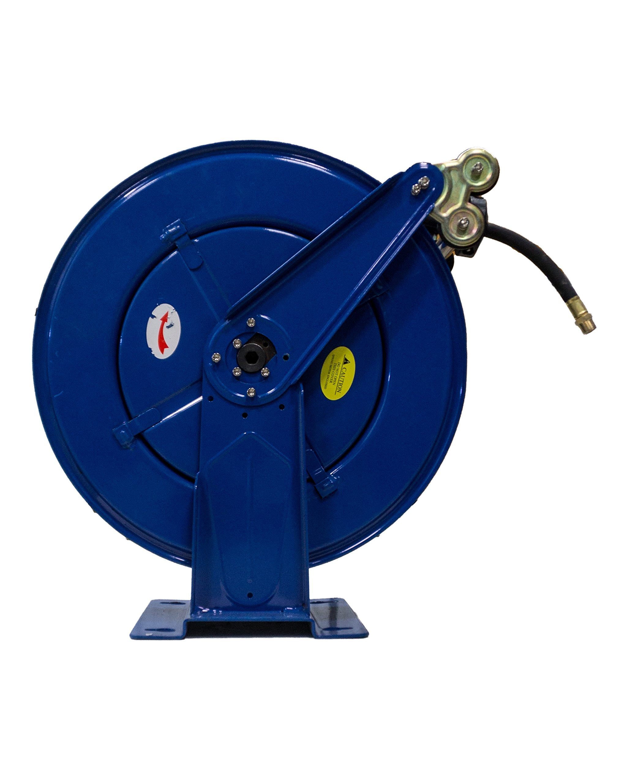 1/2" by 100' Rapidair R-05100 Dual Arm Auto Rewind Hose Reel, 1/2 I.D x 100', Blue