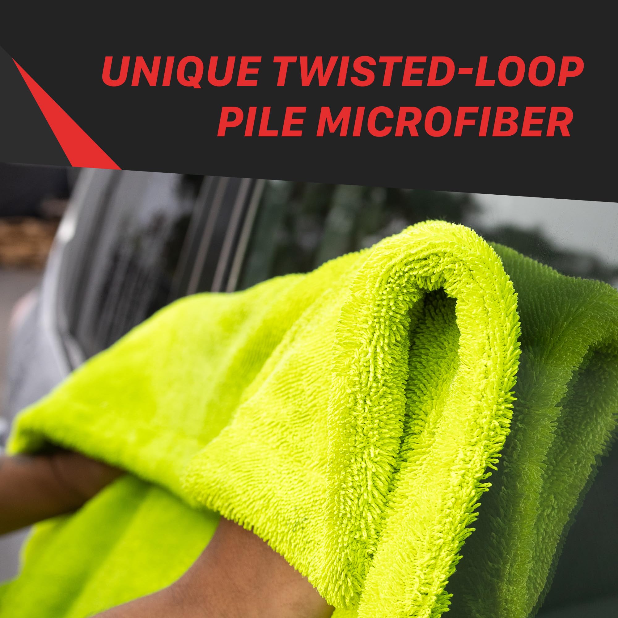 Maxshine Car Universal Drying Towel 30” x 30” | 1600GSM Plush Double-Sided Microfiber | Super Absorbent Rinse-Free Drying Towel for Car Wash & Detailing | Scratch-Free, Lint-Free Auto Care Cloth