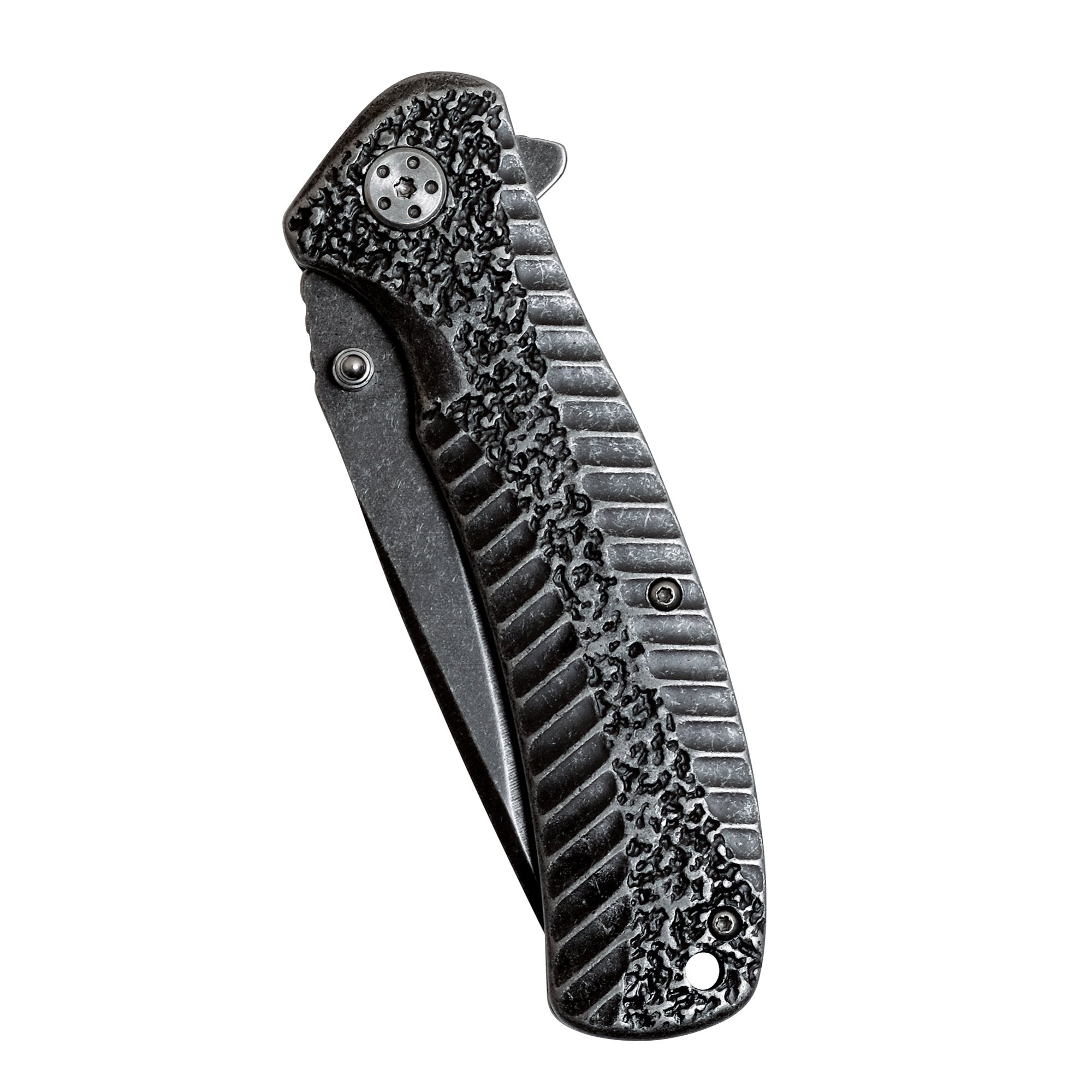 Kershaw Folding Pocket Knife Starter (1301BW); 4Cr14 Steel Blade With Black-Oxide BlackWash Finish, SpeedSafe Assisted, Single-Position Deep Carry Clip; 3.5 oz., 3.5 In. Blade, 7.9 In. Overall Length