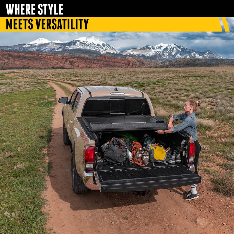 UnderCover Ultra Flex Hard Folding Truck Bed Tonneau Cover | UX52013 | Fits 2016 - 2025 Nissan Titan w/ track system 5' 7" Bed (67")