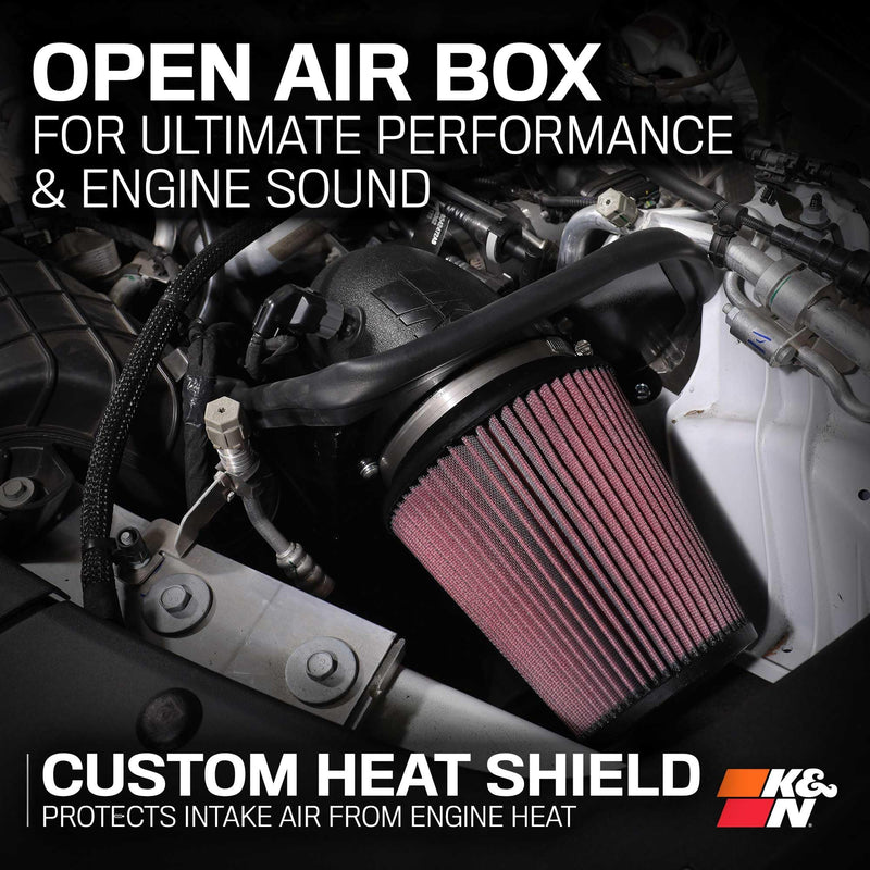 Cold Air Intake System K&N: High-Flow Air-Filter, Increase Performance & Horsepower: Compatible with 2022-2024 JEEP Grand Cherokee, 63-1595