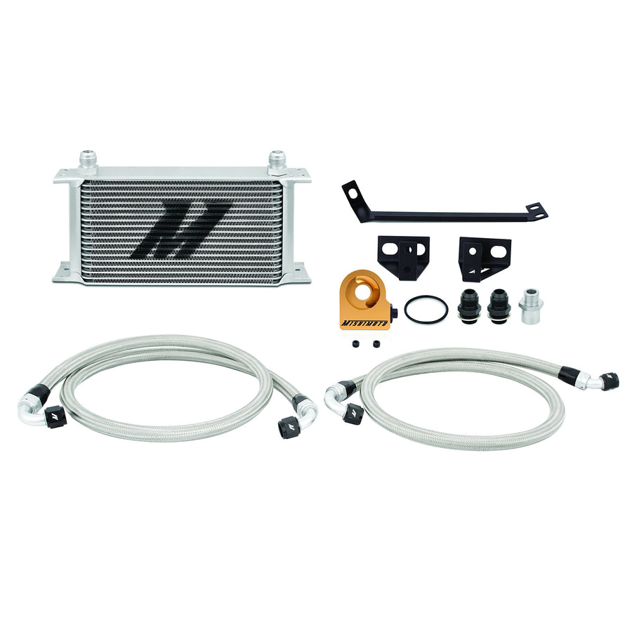 Mishimoto Oil Cooler Kit MMOC-MUS4-15T Thermostatic Fits Ford Mustang EcoBoost 2015+ Silver