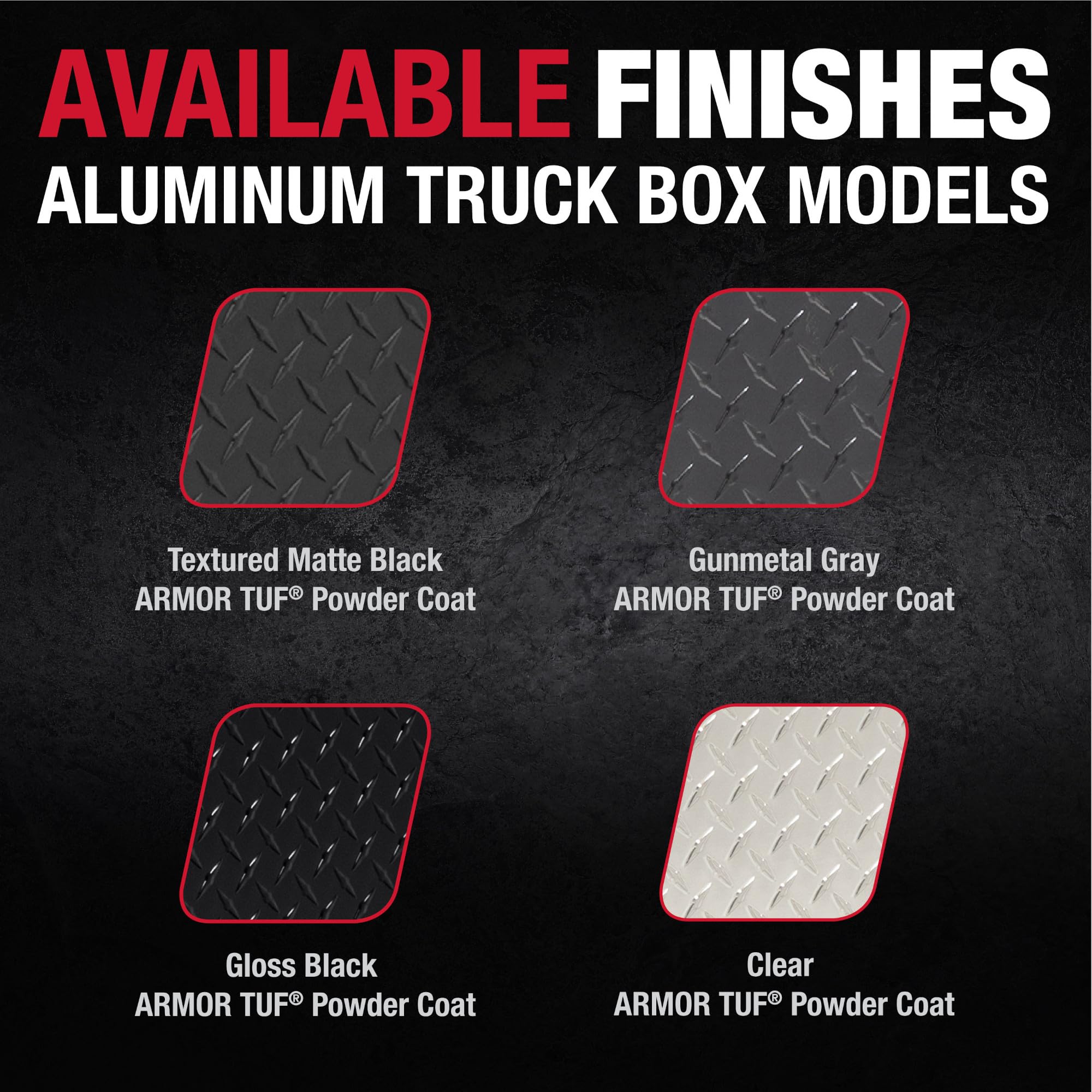Weather Guard 41in Model 180-5-04 Low Profile Lo-Side Box, Aluminum, Gloss Black, 3.0 cu ft