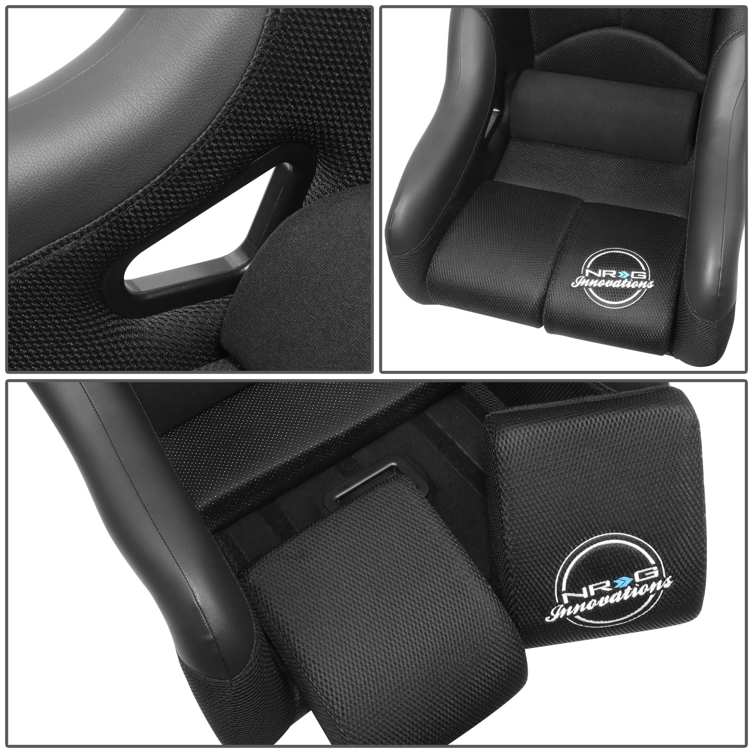 NRG Innovations FIA Competition Seat NRG-FRP-RS600M with Competition Fabric, FIA Homologated, Head Containment, Medium Size