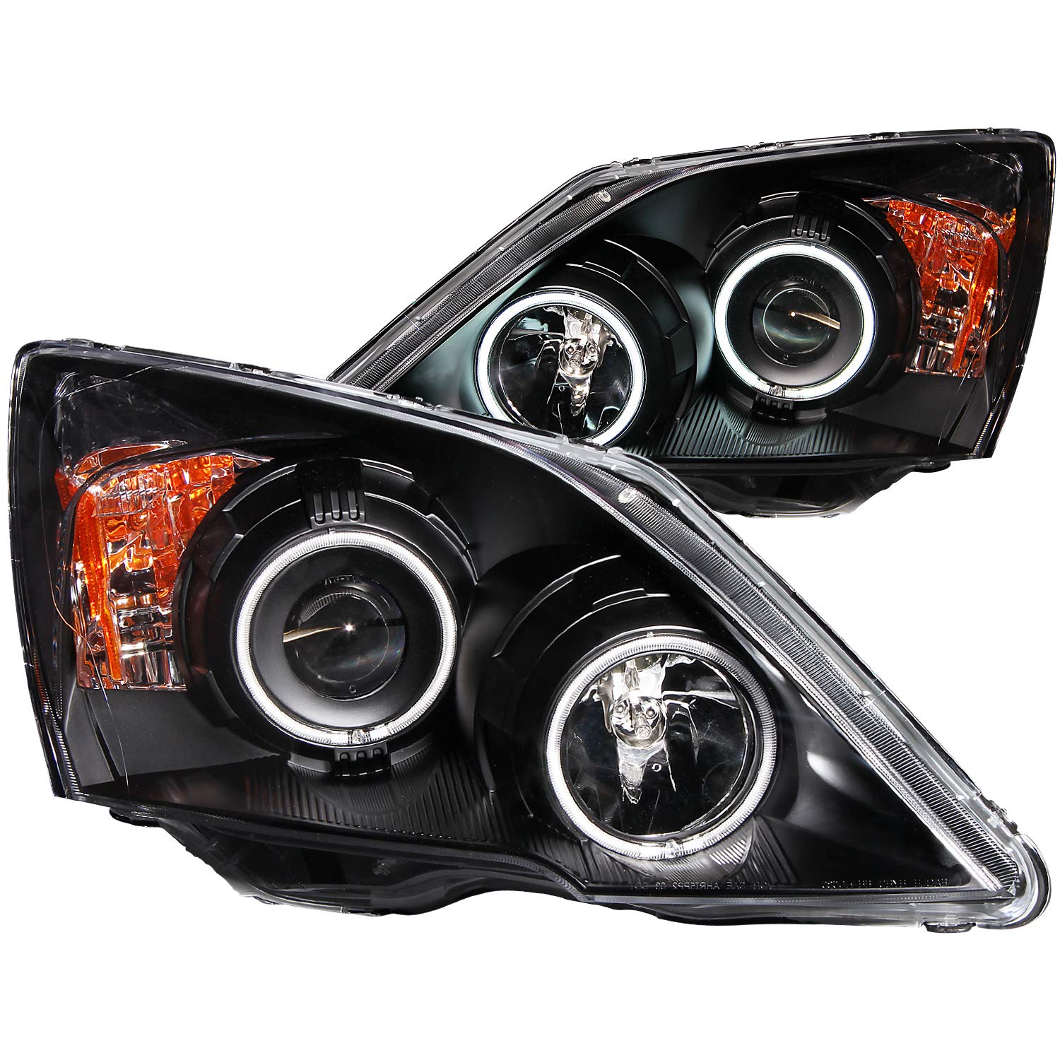 Honda CR-V Anzo USA 121225 Black Clear Projector with Halos Headlight Assembly - (Sold in Pairs)