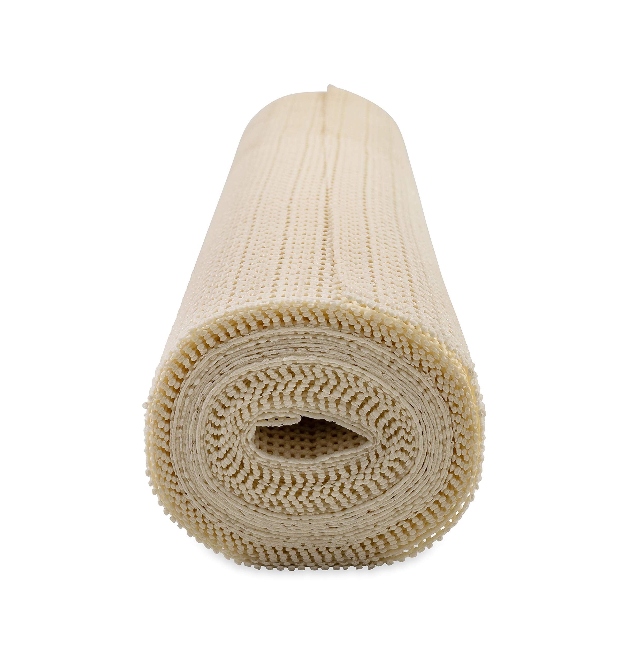 Camco Slip Stop Liner - Sliding and Prevents Slipping in RVs & Camper Kitchen Shelves and Drawers | Great for Toolboxes, Rugs, & More | Durable, Washable Material | 1' x 12' Roll - Cream (43277)