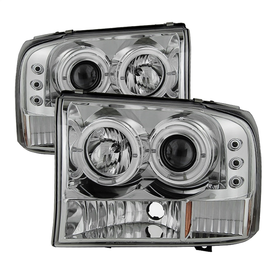 Auto Spyder 5010360 LED Halo Projector Headlights Chrome/Clear