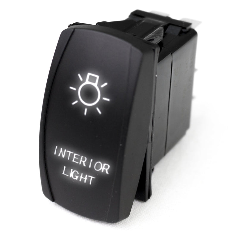 Rocker Switch Race Sport RSLJ57W w/White LED Radiance