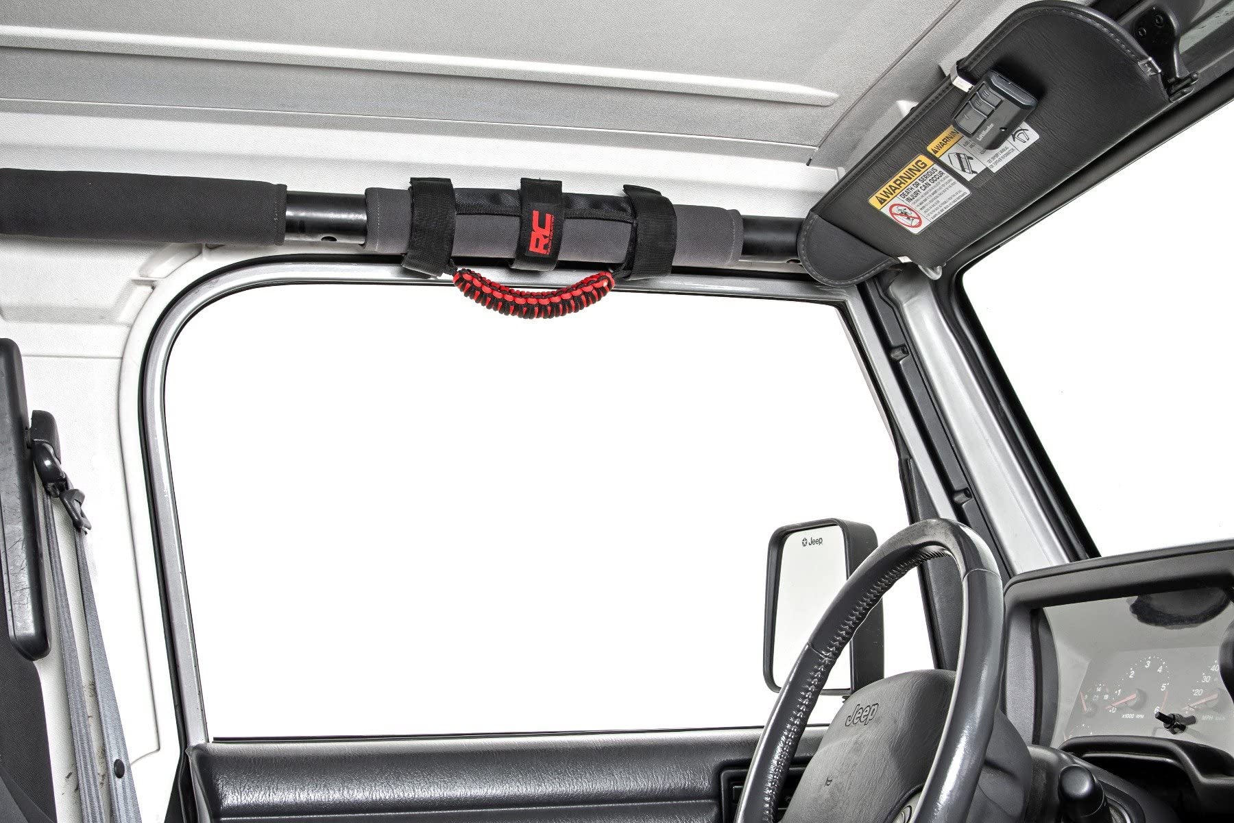 Rough Country Universal Corded Roll Bar Grab Handles - 117610 Black
