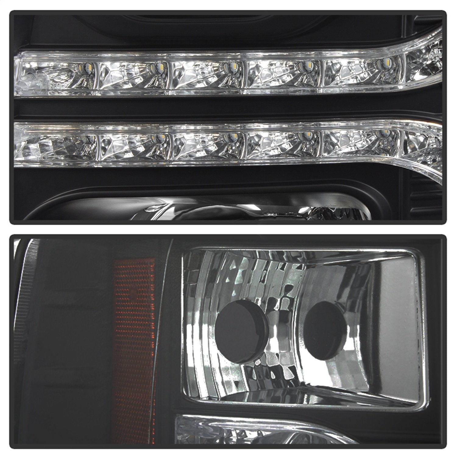 Spyder Auto 5083524 Spyder Chevy Silverado 1500 07-13 / 2500HD/3500HD 07-14 Version 2 Projector Headlights - LED DRL - Black