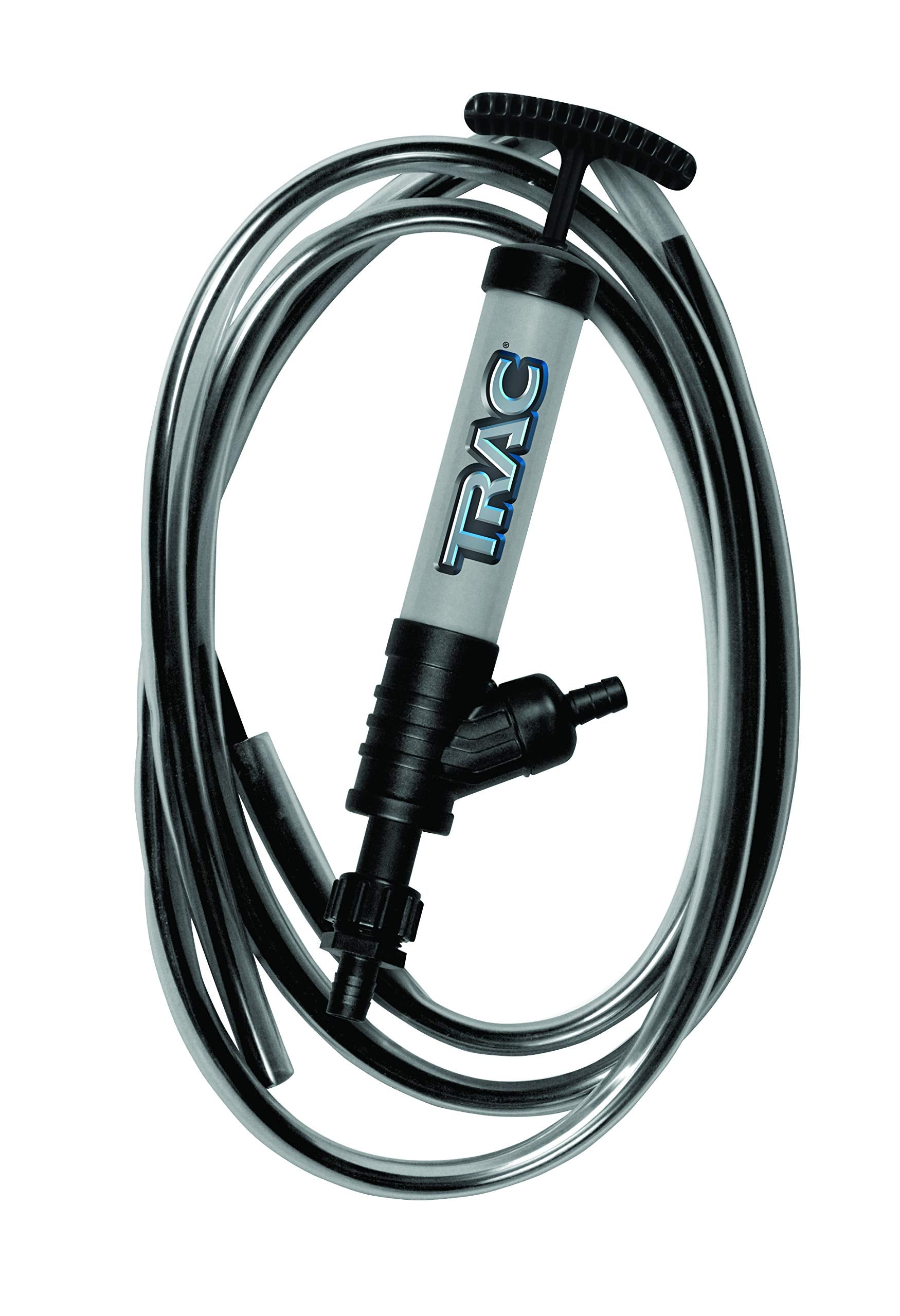 Trac Outdoors Fluid Extractor Hand Held - Ideal for Nearly All Forms of Fluid Extraction - Includes Cap, Adapters and Hoses (69360), Gray
