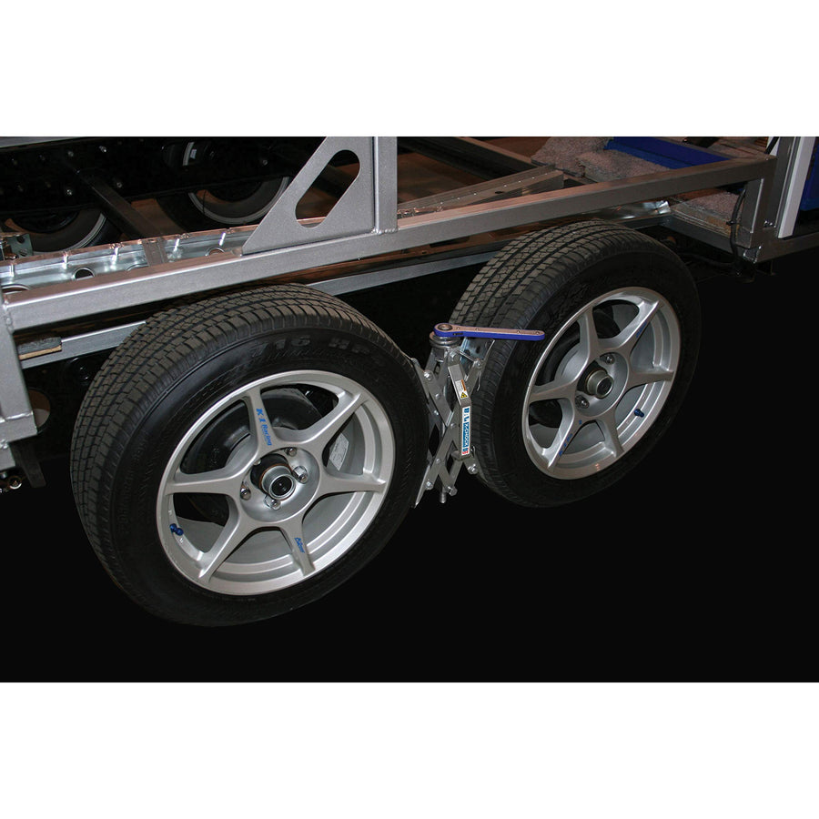 X-Chock BAL 28010 Tire Locking Chock – Wheel Stabilizer for RVs & Tandem Axle Trailers – Easy Ratchet Operation, Heavy-Duty Steel Construction