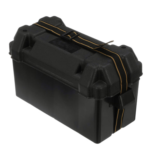 Large Vented Battery Box Attwood 9084-1 with Mounting Strap, Fits Group 29 and 31 Batteries, Black