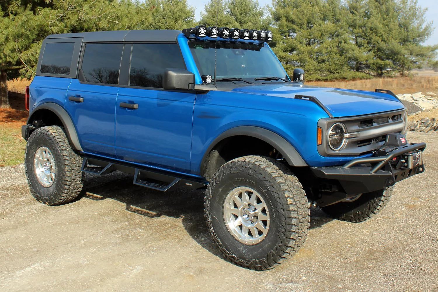 Black Magnum RT Gen 2 Drop Steps Running Boards Compatible with 2021-2026 Bronco 4-Door