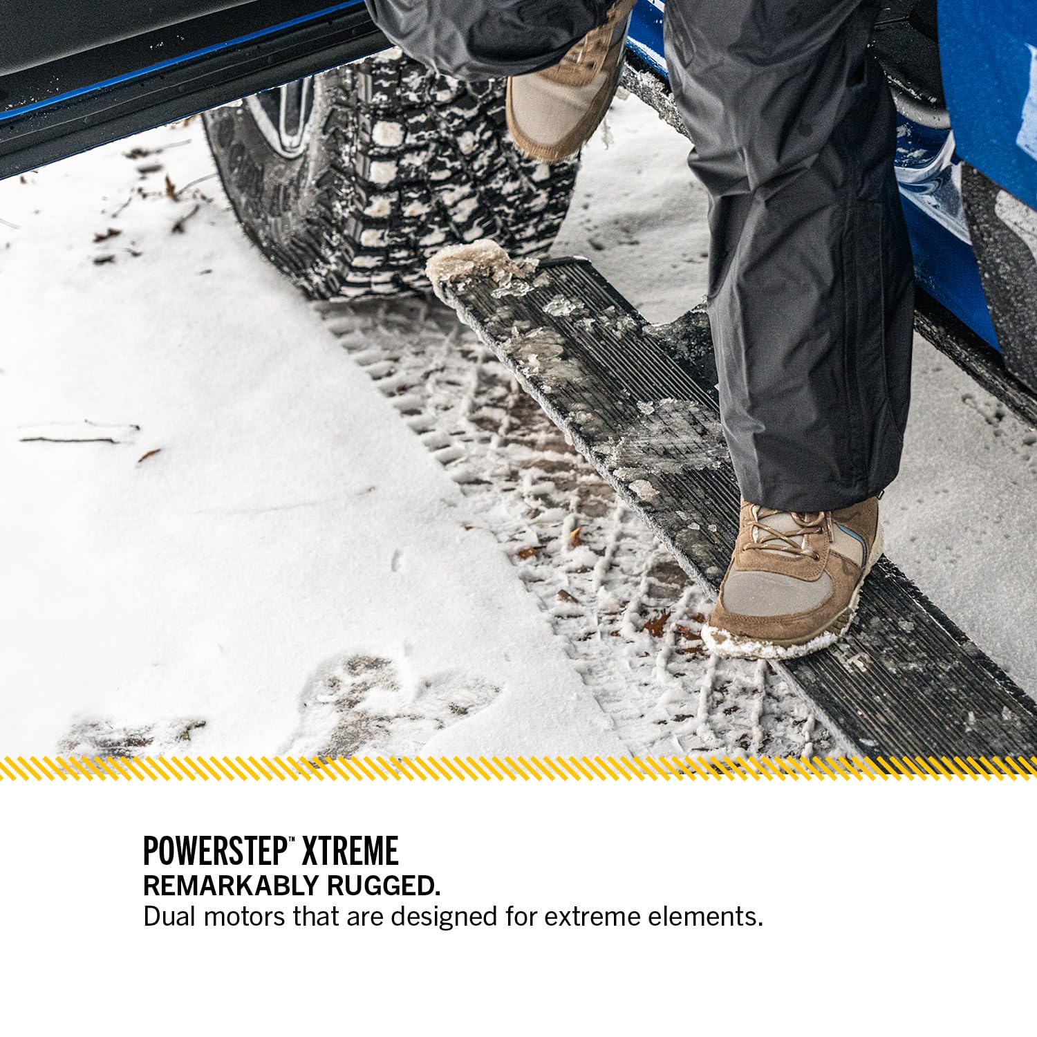 AMP Research PowerStepXTreme RealTruck | Fits 2007 - 2018 Jeep Wrangler JK (2-Door) | 78121-01A | Rust Proof Aluminum Retractable Electric Steps with LED Step Lights