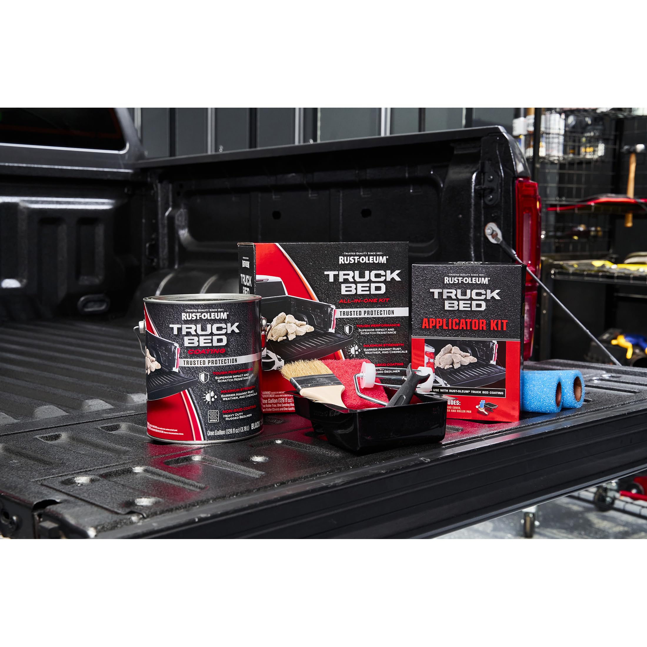 Automotive Rust-Oleum 382628 All-In-One Truck Bed Coating Kit, Gallon, Textured Black