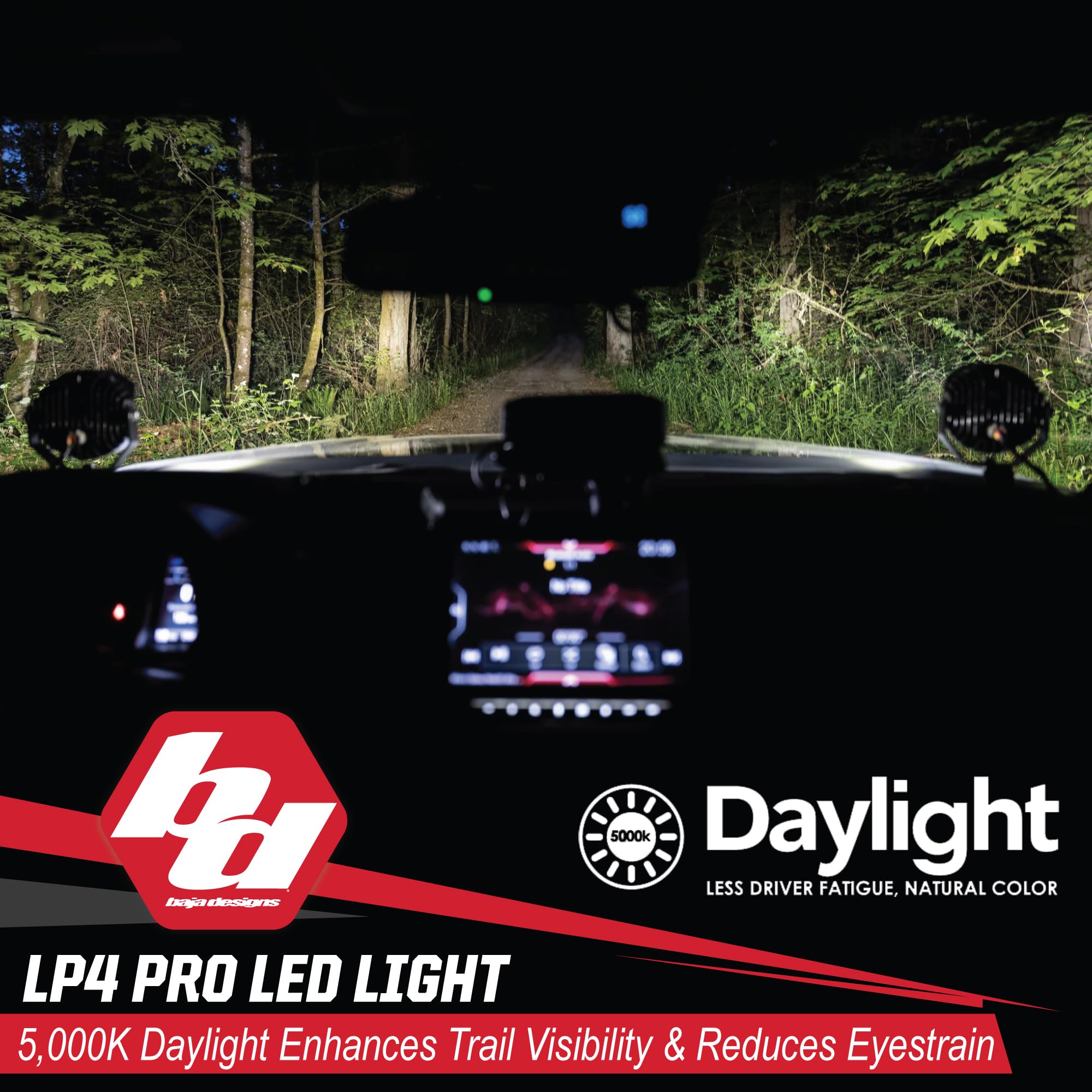 Baja Designs LP4 Pro LED Light Pod - Light Pod Auxiliary for Jeeps, Off Road 4x4, Truck, UTV, ATV (Spot Lens; Clear)