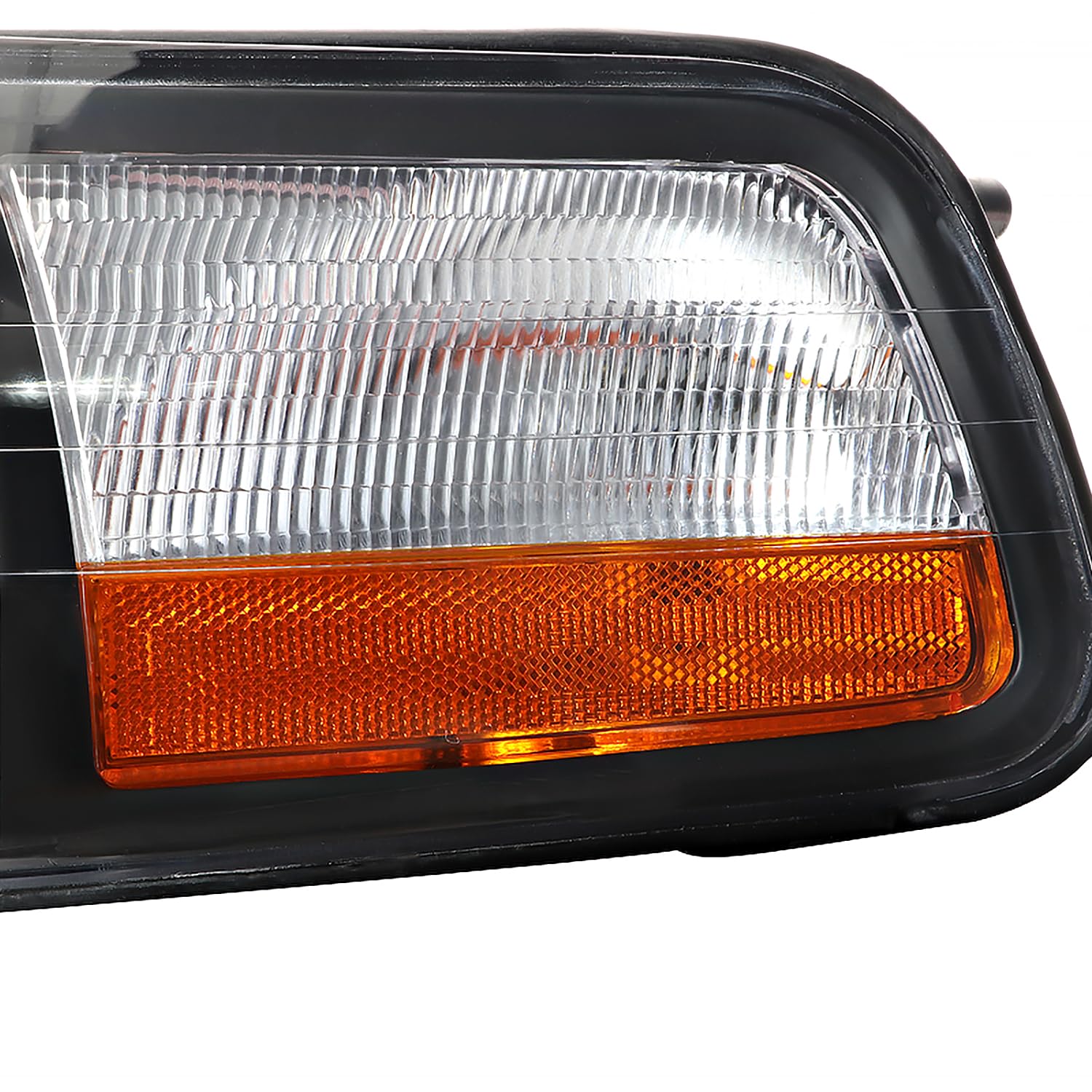 Black Headlights SPEC-D TUNING Compatible with 2005-2011 Lincoln Town Car, Left + Right Pair Headlamp Assembly