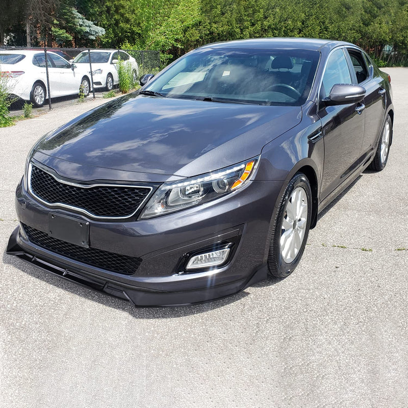 Glossy Black Front Bumper Lip Spec-D Tuning Compatible with Kia Optima 2014-2015
