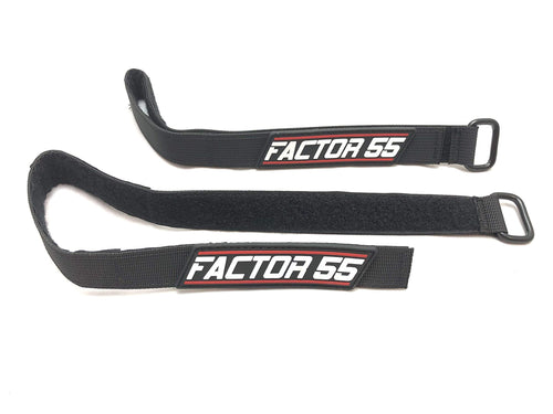 55 Factor Strap Wrap for Storing and Securing Gear, 1" Width x 20" Length - Pack of 2