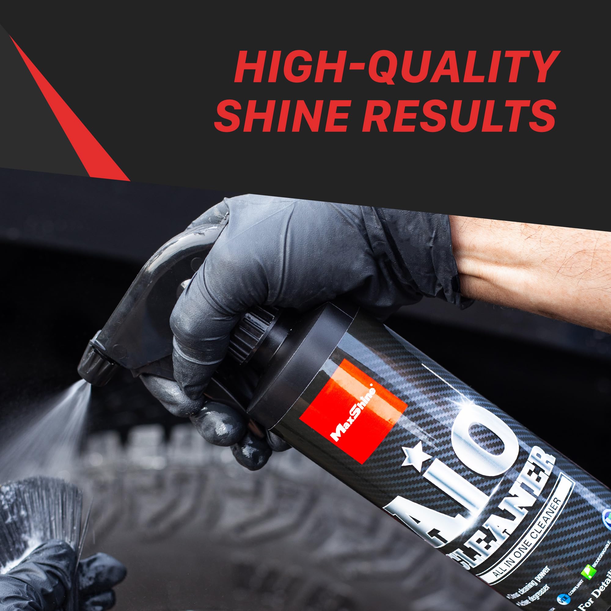 All-in-One Maxshine Cleaner Spray | 16oz, White | Biodegradable Formula, Interior & Exterior Use, Fresh Scent | Removes Grime & Stains for Car Detailing
