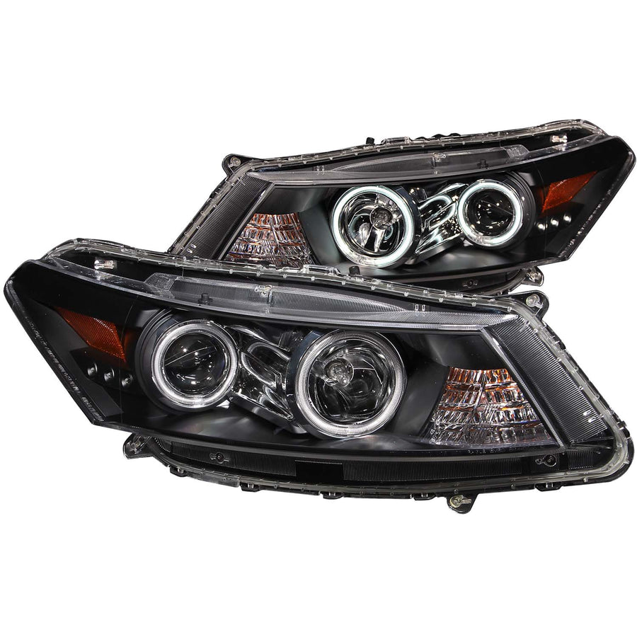 Halogen Projector Headlight for Honda Accord AnzoUSA 121408 Black/Clear/Amber