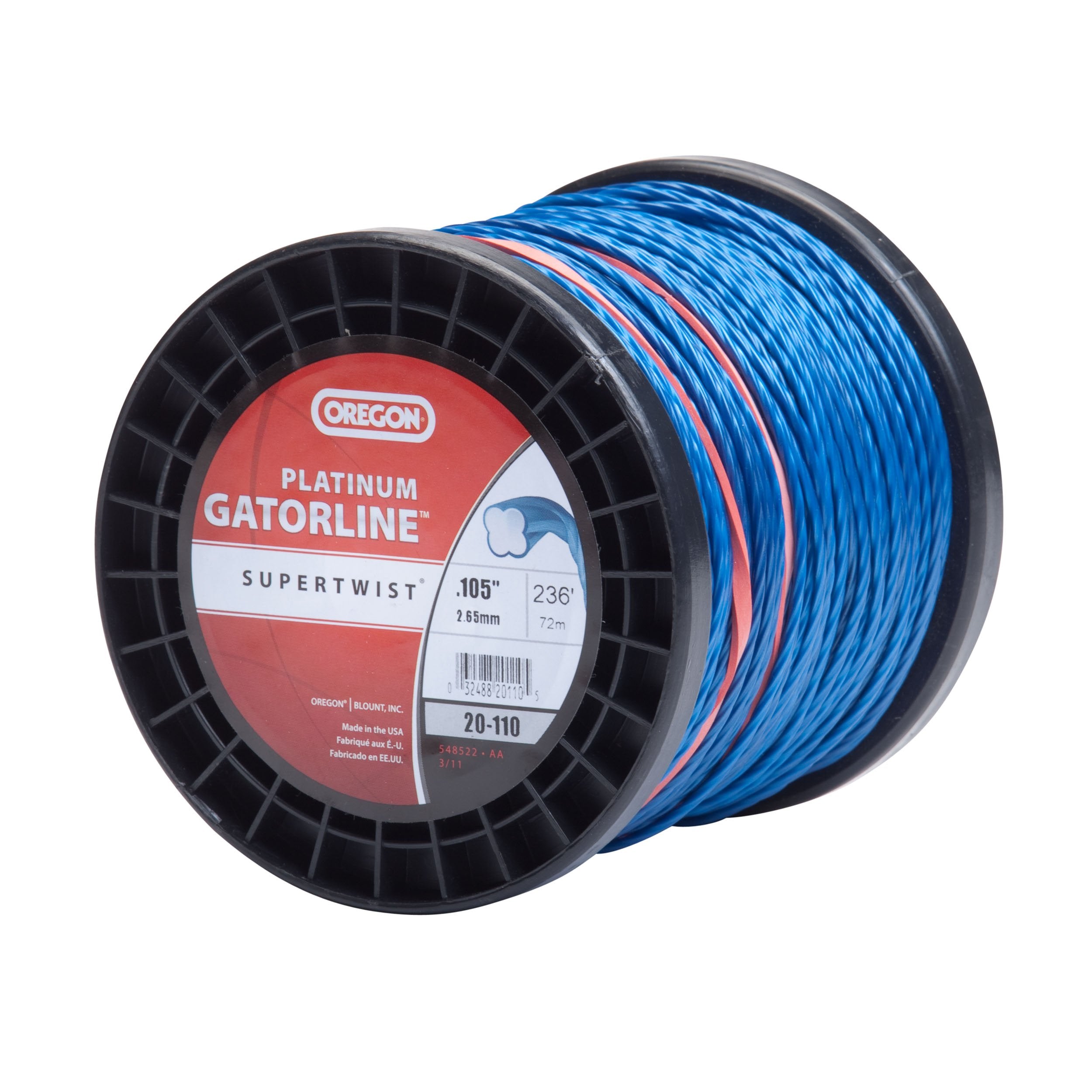 Oregon Platinum Gatorline 20-110 1-Pound Spool String Trimmer Line 0.105-Inch Gauge