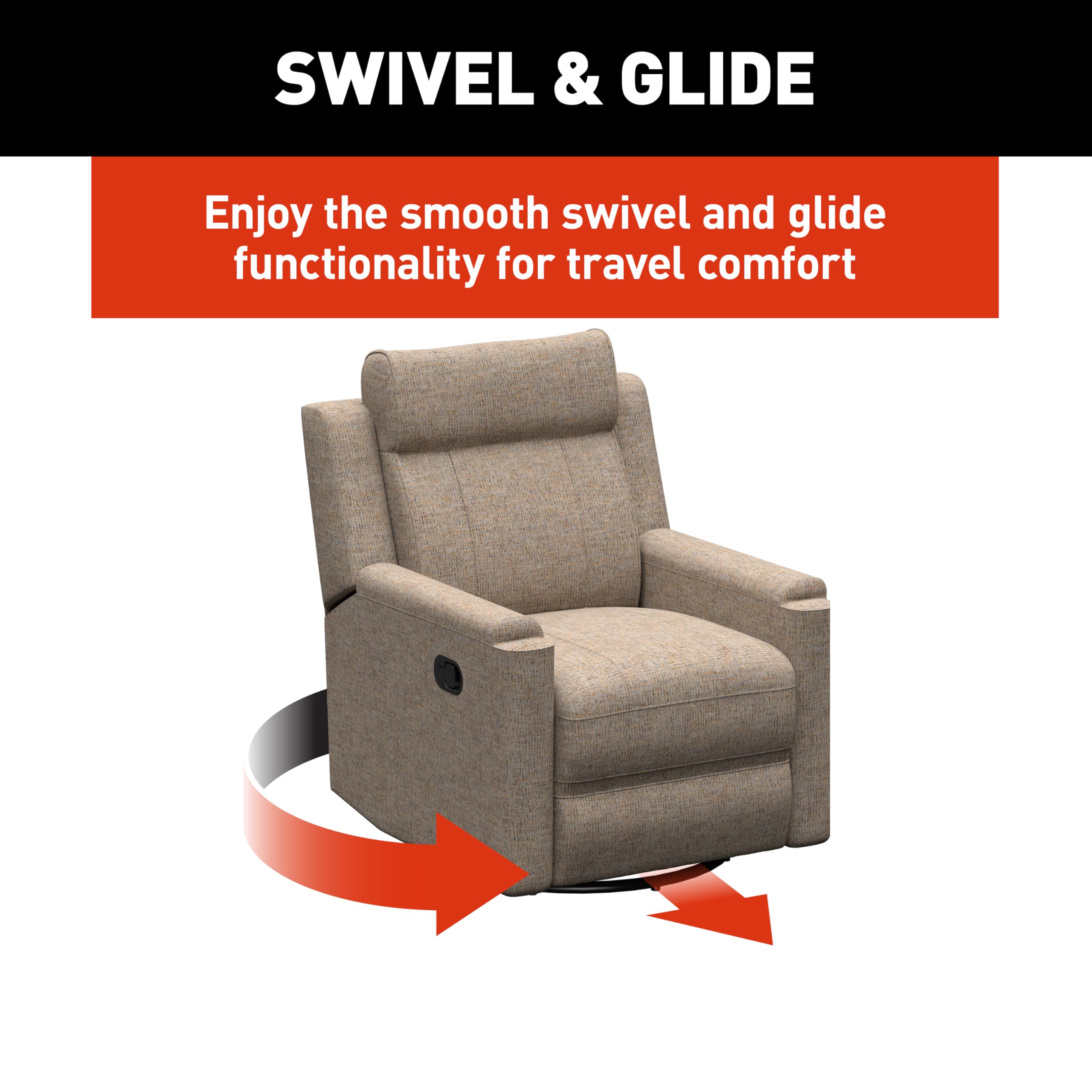 Dellmead THOMAS PAYNE Signature RV Swivel Glide Recliner with Easy Manual Recline, Swivel, Glide Functionalities, High-Density Foam - 2024044211