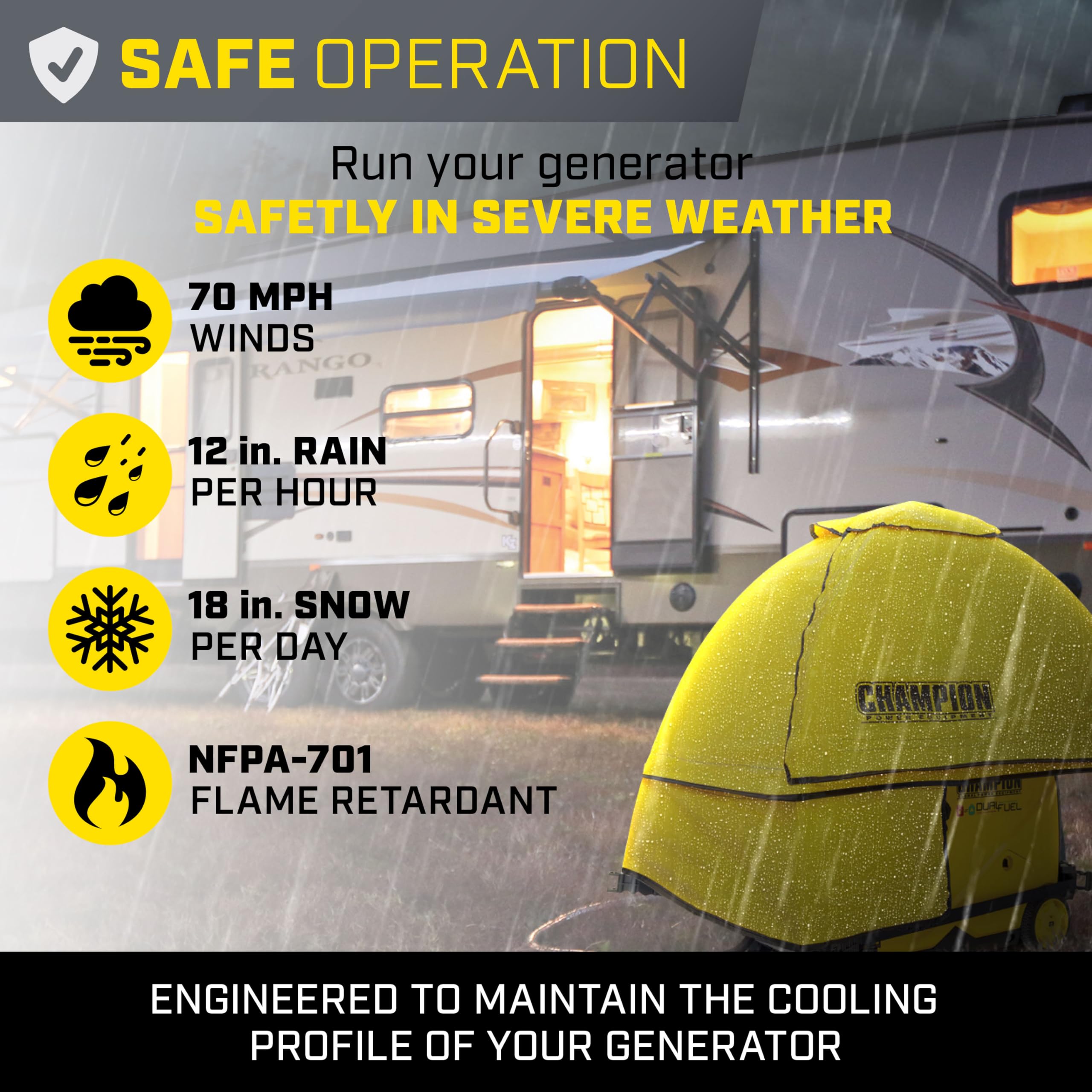 Storm Shield Champion Power Equipment 100603 Severe Weather Inverter Generator Cover by GenTent for 2000 to 8500 Starting Watt Inverters