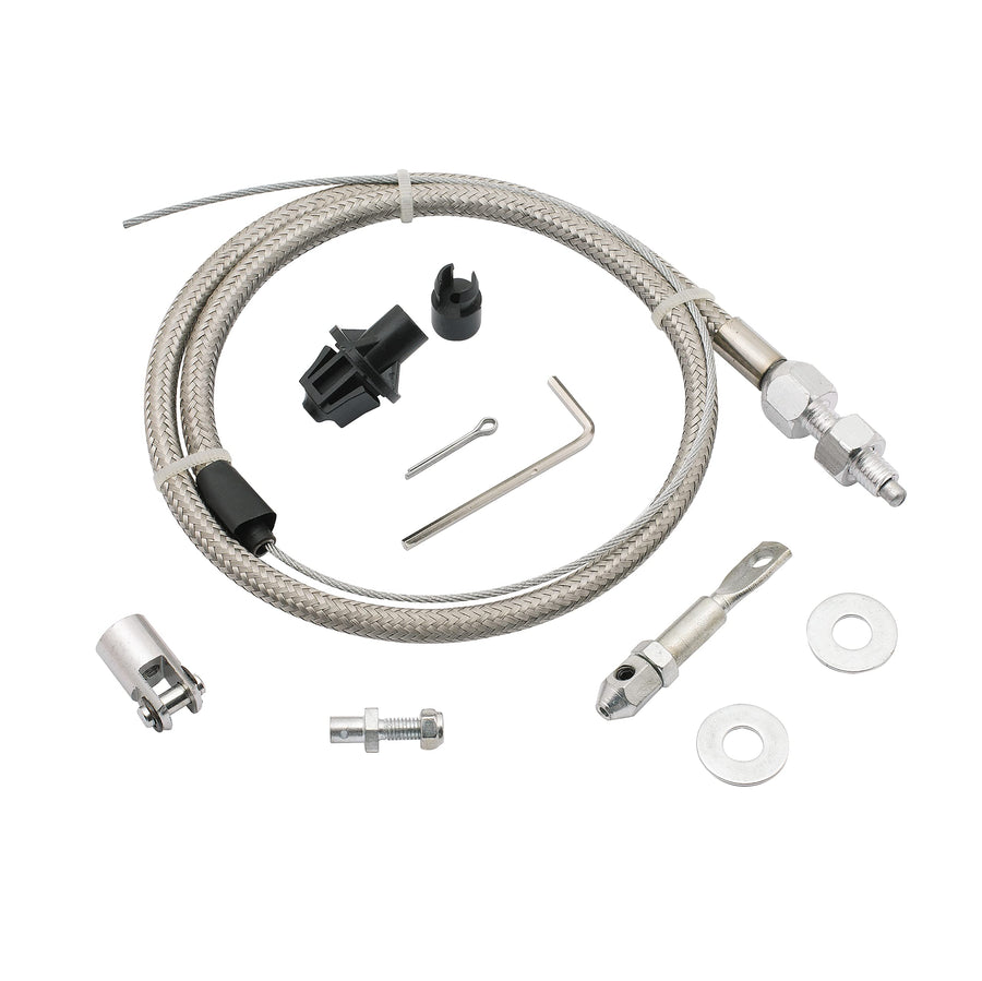 Throttle Cable Kit Mr. Gasket 5657 - Stainless Steel Braided