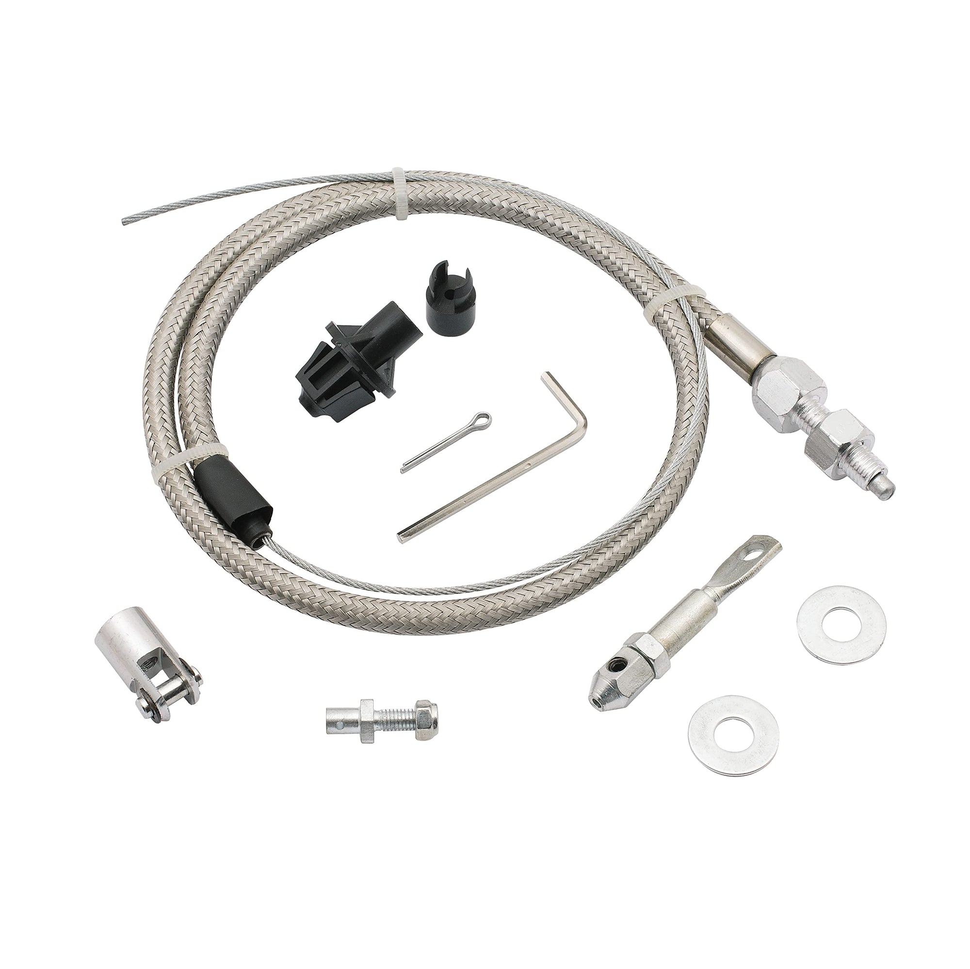 Throttle Cable Kit Mr. Gasket 5657 - Stainless Steel Braided