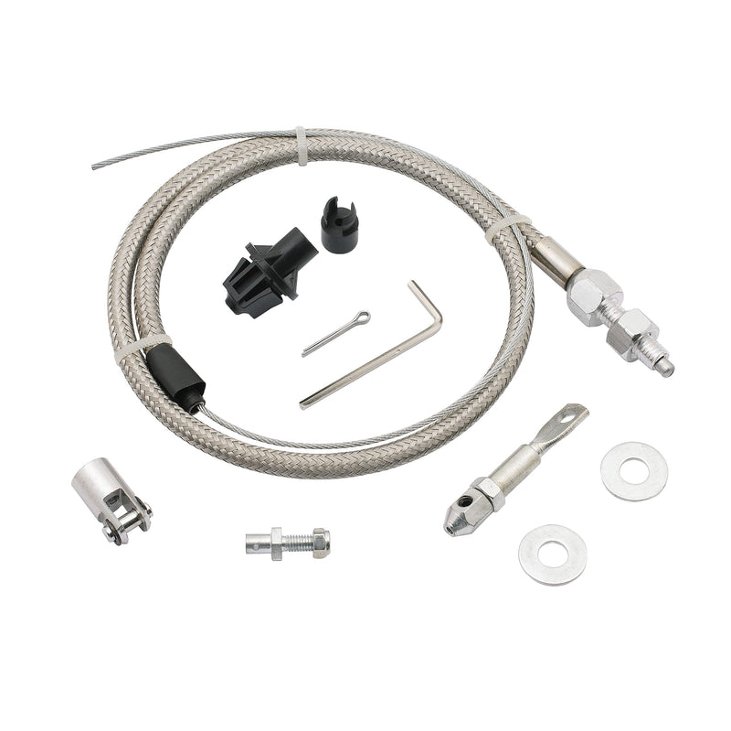 Throttle Cable Kit Mr. Gasket 5657 - Stainless Steel Braided