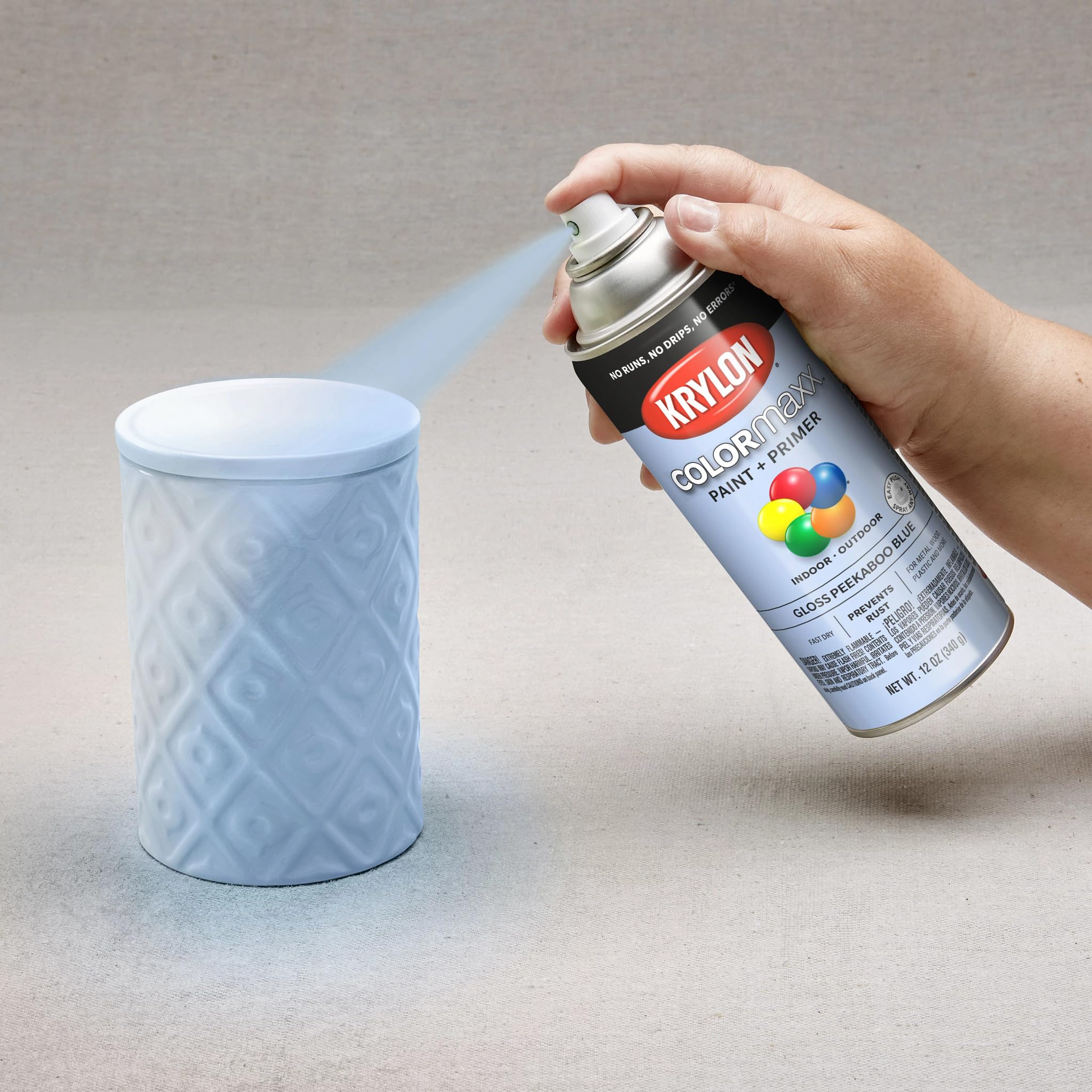 Colormaxx Krylon Aerosol Paint, 12 Ounce (Pack of 1), Peekaboo Blue