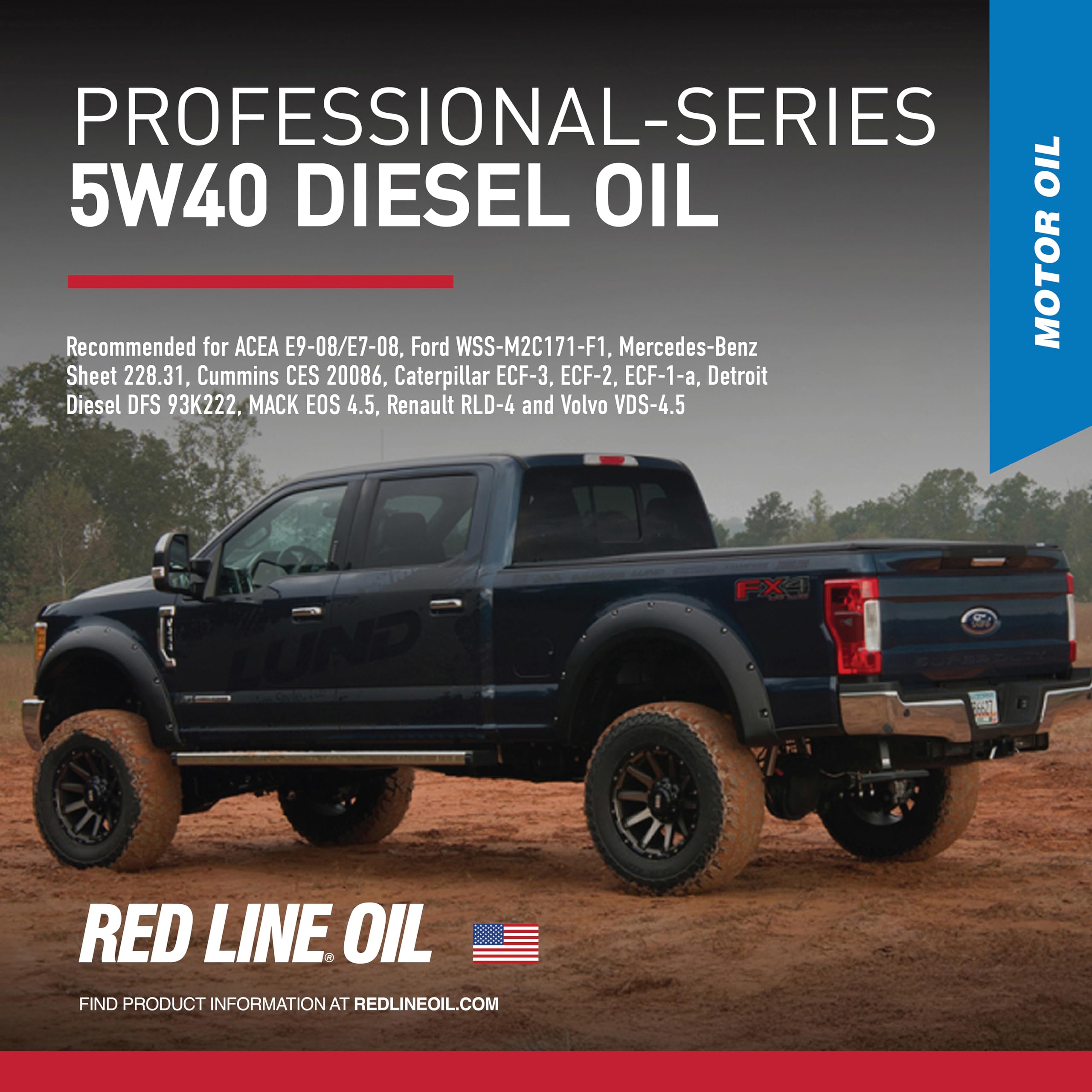 Professional Series Red Line 12714 5W40 Diesel Motor Oil - 1 Quart