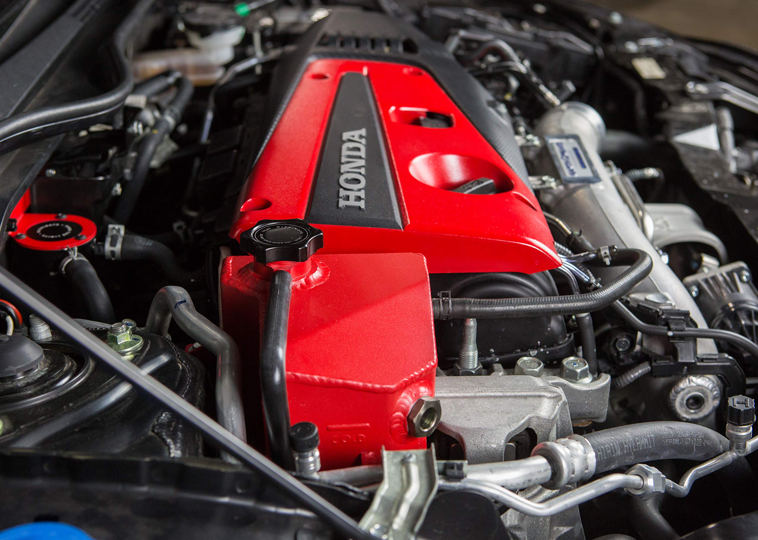 Mishimoto Aluminum Expansion Tank MMRT-CTR-17EMWRD Fits Honda Civic Type R 2017-2019 Rallye Red