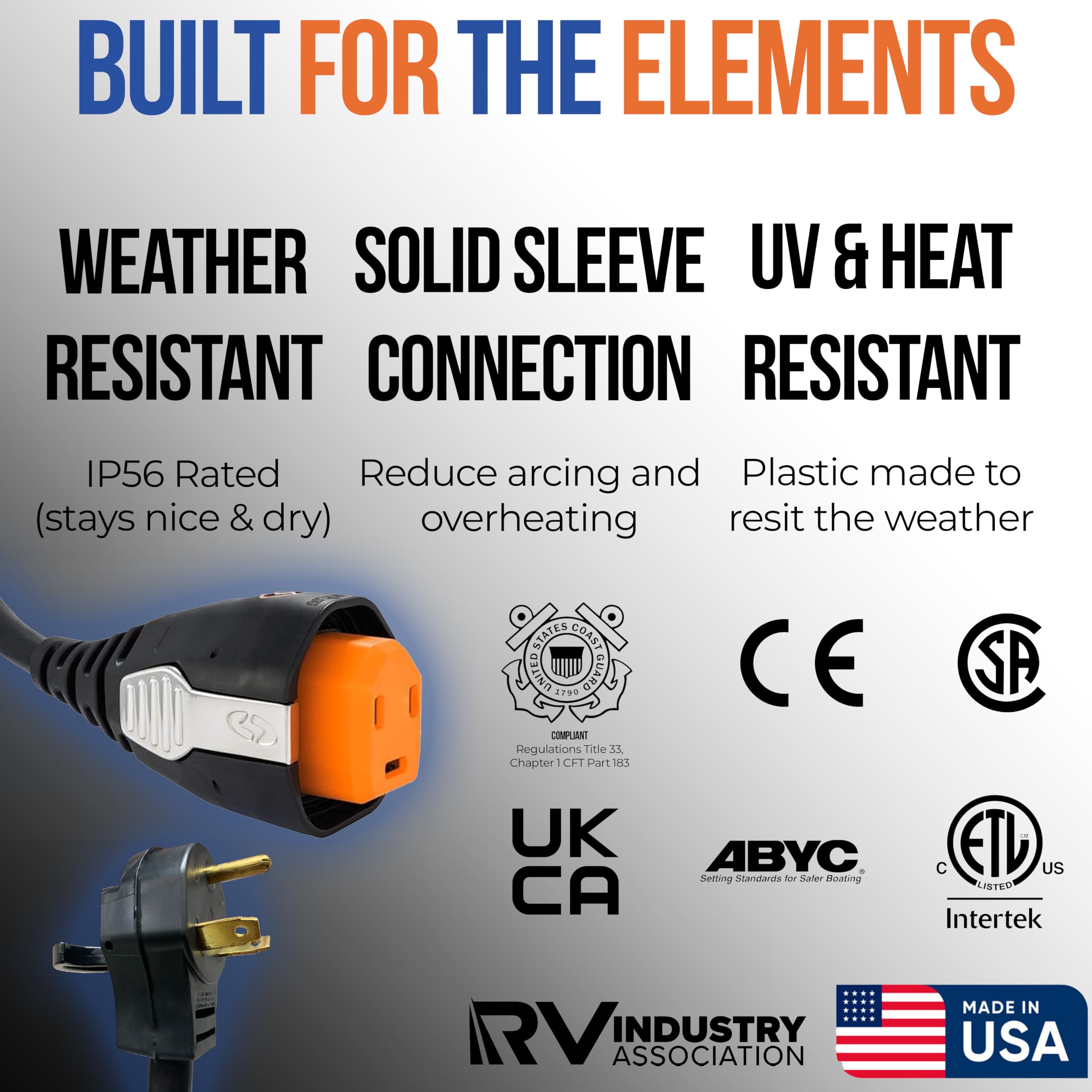 30 Amp SmartPlug R30303 Power Cord – 30' Locking Shore Power Cable, Weatherproof, Reverse Polarity Indicator, Secure Connection, Durable RV Accessories & Camper Essential for Safe Shore Power