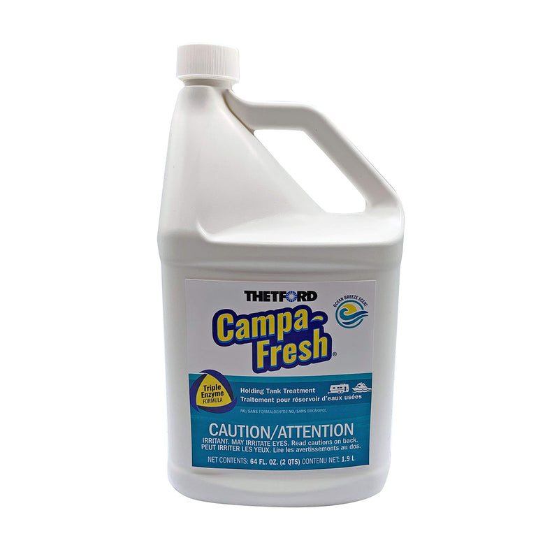 Campa-Fresh Thetford Ocean Breeze Scent RV Holding Tank Treatment, Formaldehyde Free, Waste Digester, Septic Tank Safe, 64oz Bottle (96710)