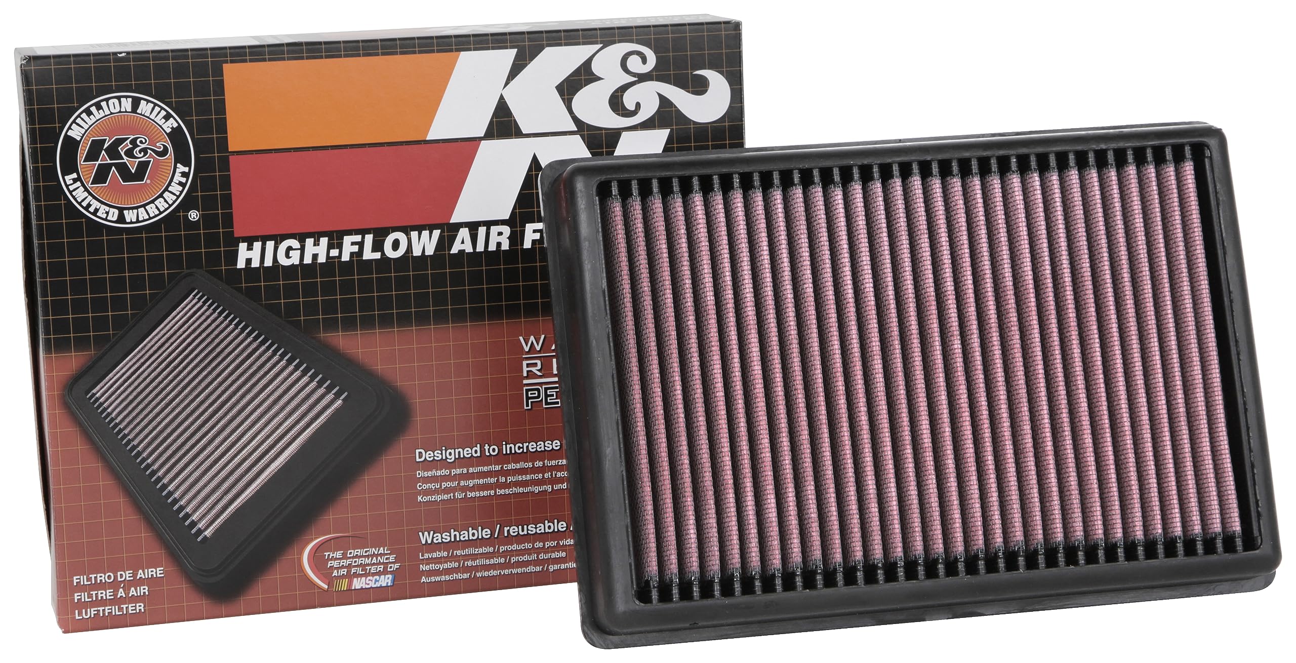 K&N Engine Air Filter: Premium, High Performance, Washable, Replacement Filter, Compatiable with Select Mercedes Benz Vehicles (see product description for compelte details), 33-3183